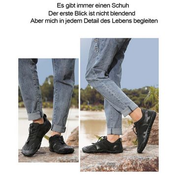 Fivejoy Schwarze atmungsaktive Turnschuhe Barfußschuh bequeme Joggingschuhe Laufschuh (zum Laufen, Wandern, Trail)