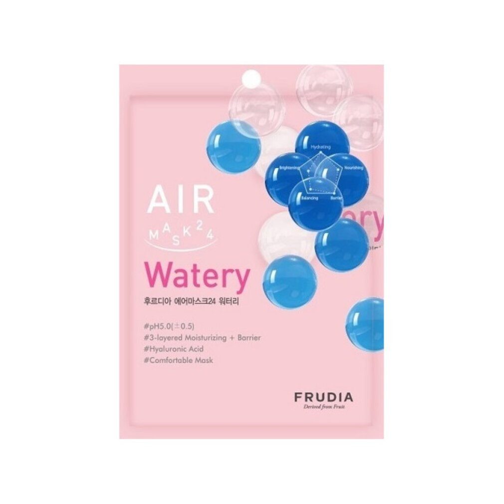 FRUDIA Körperpflegemittel, Air 24 Watery, feuchtigkeitsspendende Tuchmaske, für Gesicht, 25 ml