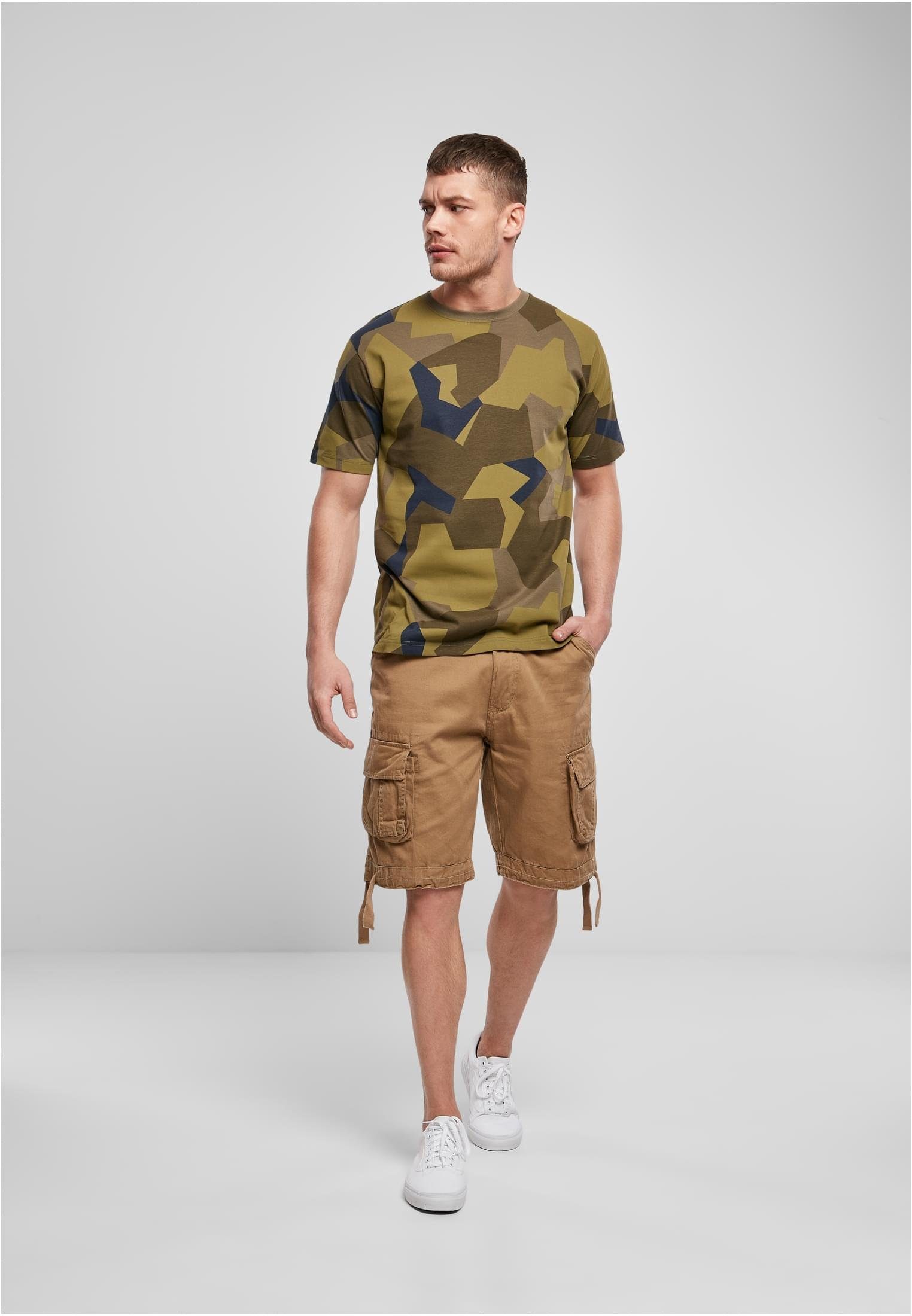 (1-tlg) Brandit Shirt Premium Herren Kurzarmshirt swedishcamo Brandit