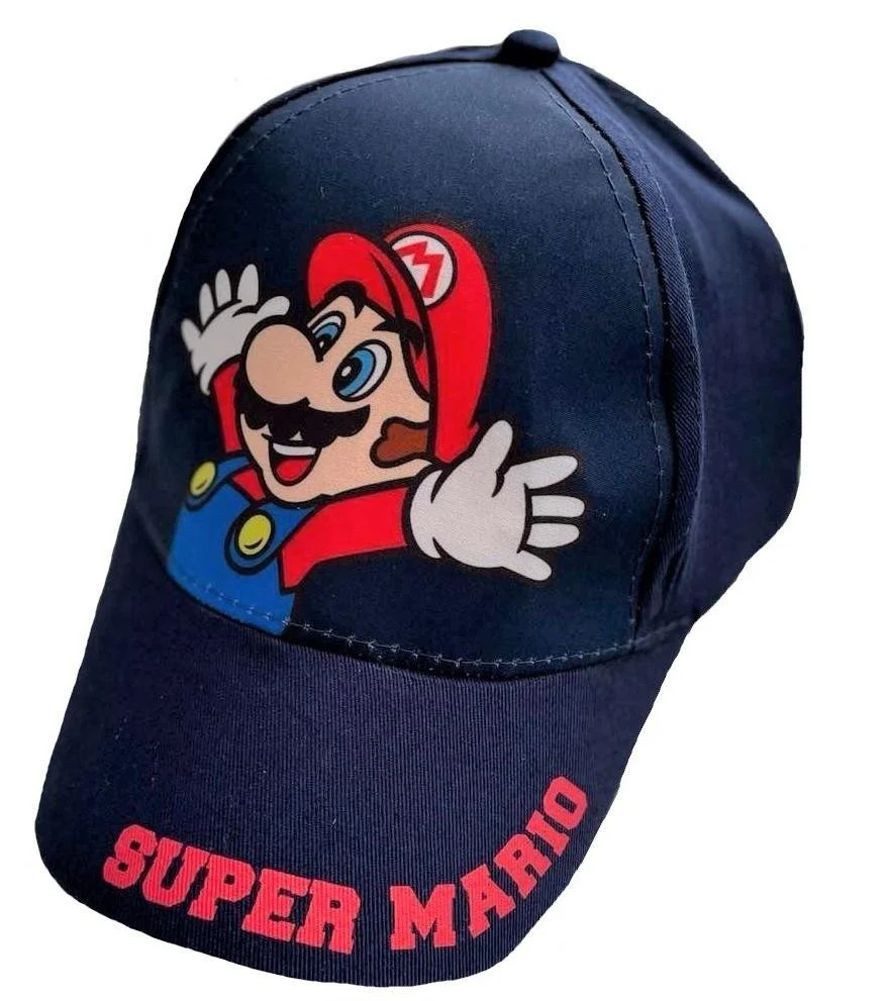 Super Mario Schirmmütze Super Mario Baseballcap Cappy für Jungen und Mädchen Gr.52 + 54 SuperMario Kindercap