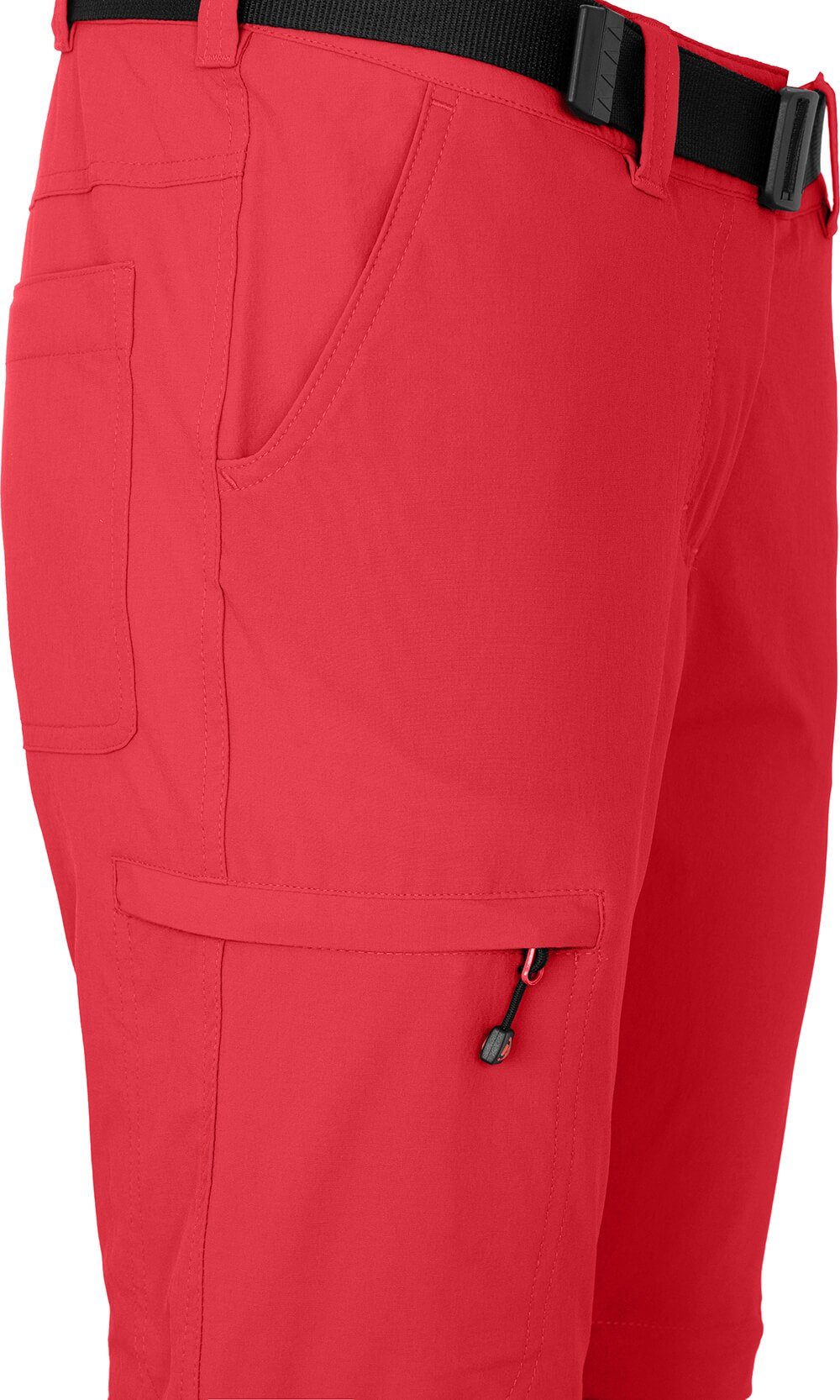 Bergson Zipp-Off Damen (slim) pink pflegeleicht, BENNETT Wanderhose, Zip-off-Hose vielseitig, Kurzgrößen,