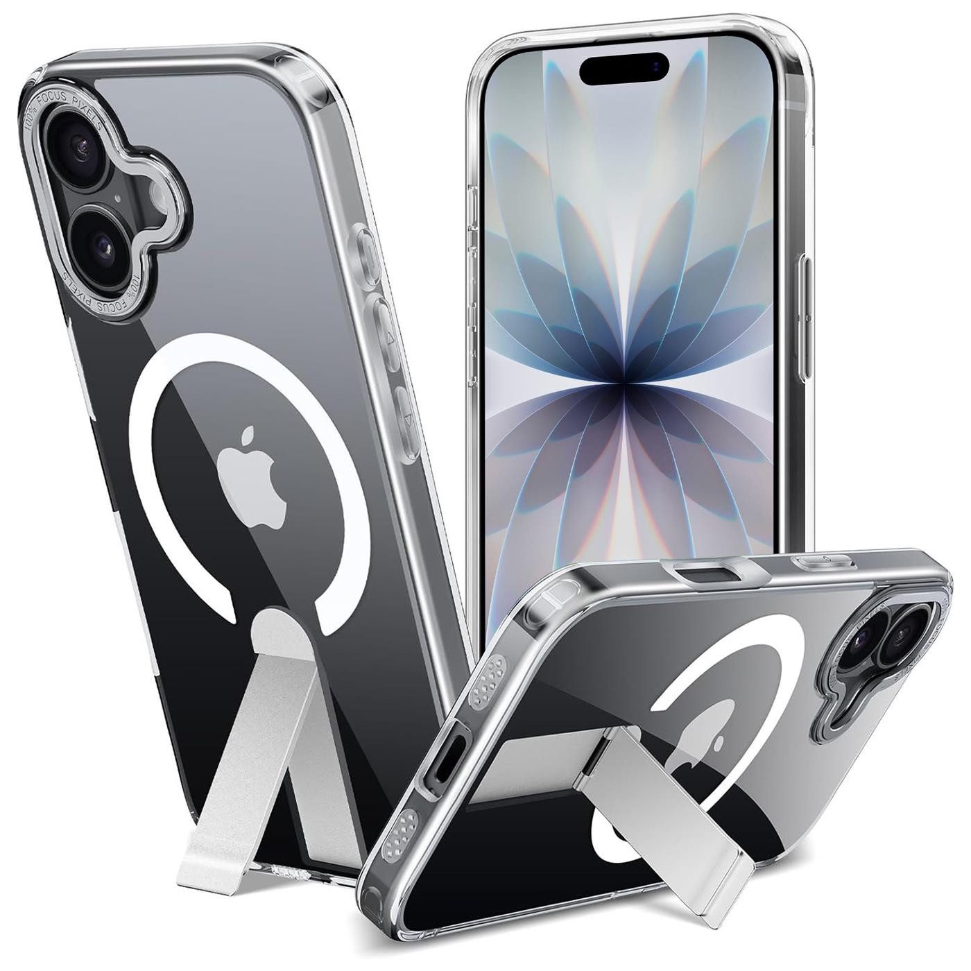 CoolGadget Handyhülle Kickstand Hybrid Hülle für iPhone 17 6,3 Zoll, Schutzhülle Militärschutz Ständer kompatibel mit MagSafe Magnetring