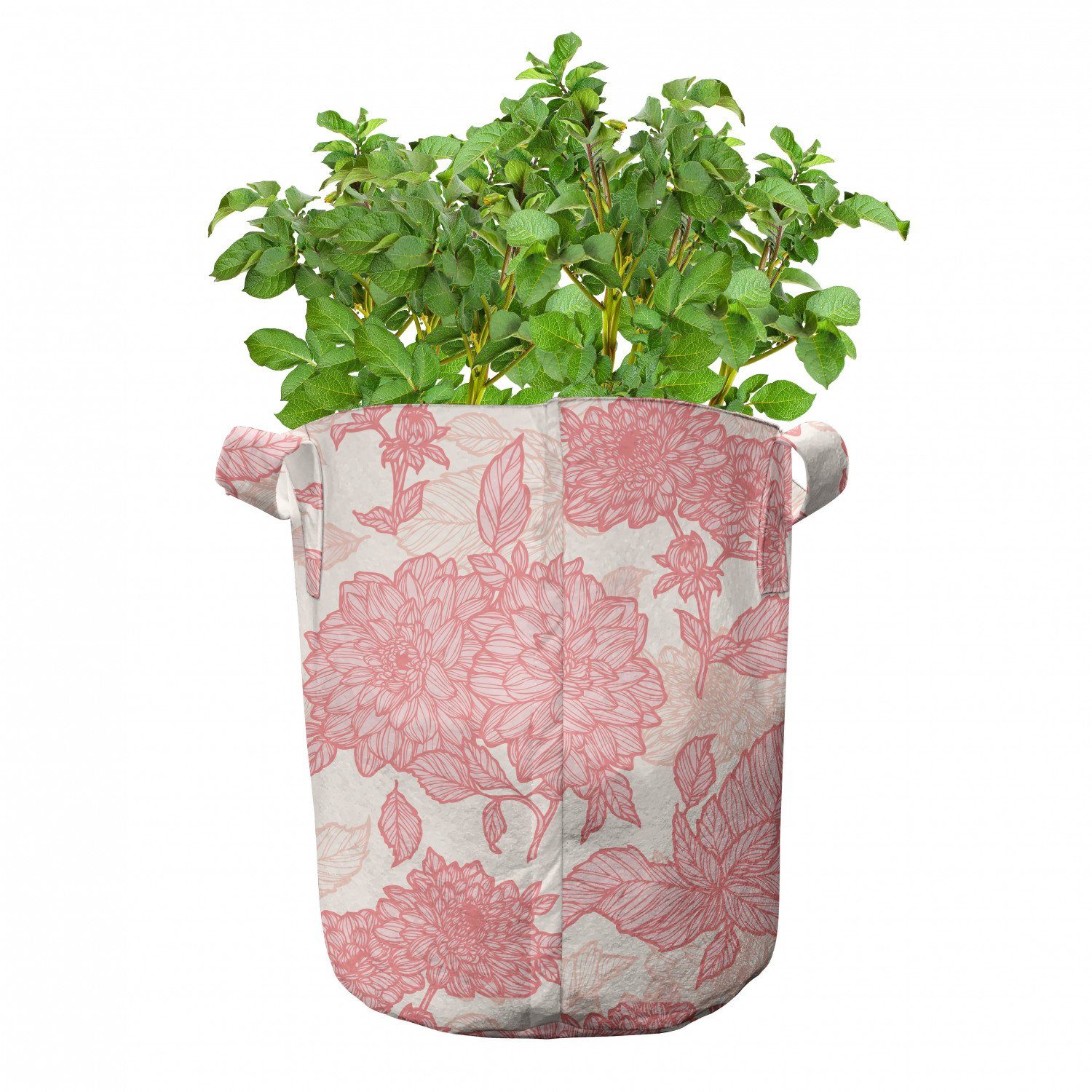 Pflanzkübel und Rosa Blumen Pflanzen, Romantik Griffen mit Blätter für Stofftöpfe Abakuhaus hochleistungsfähig