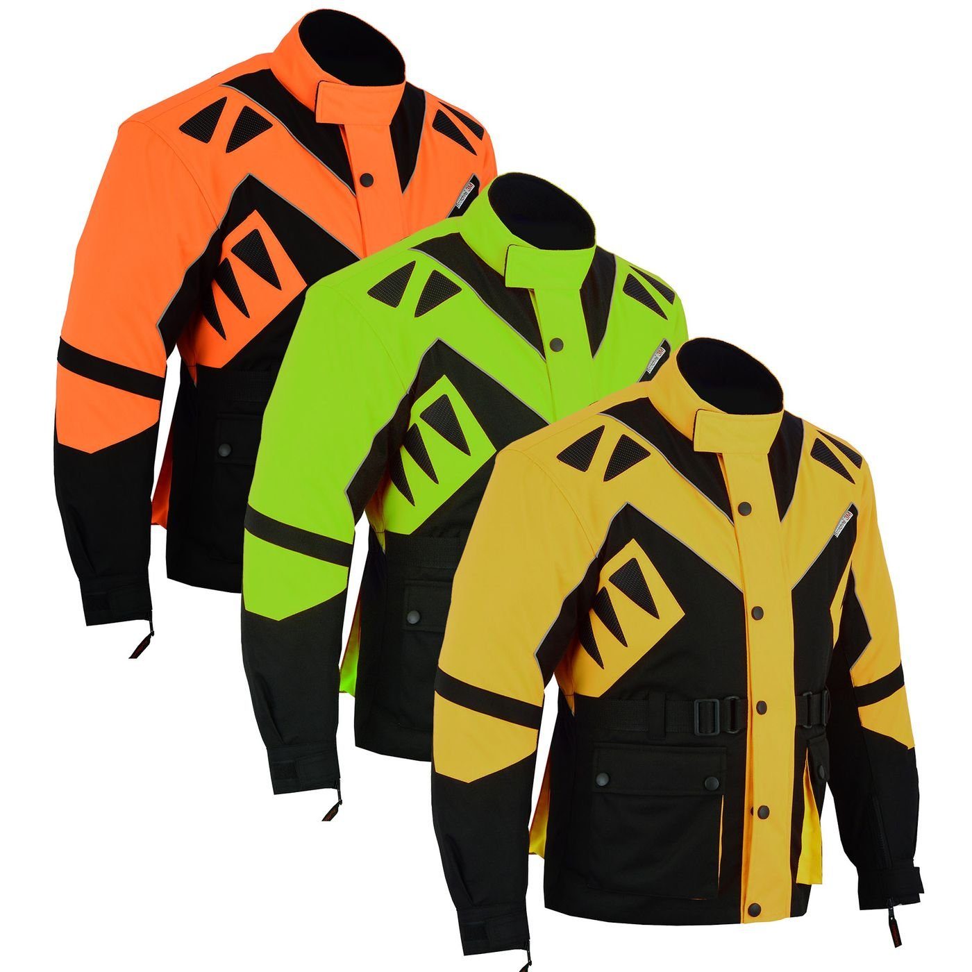 mit Protektoren German GW300J Grün Wear Textil Kombigeeignet Motorradjacke Motorradjacke