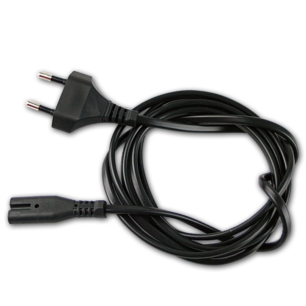 Blanko Euro Netzkabel/Europastecker-Leitung 1,5m schwarz Stromkabel