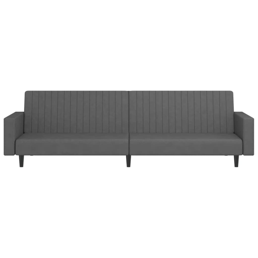 Dunkelgrau Sofa 2-Sitzer Samt vidaXL Schlafsofa