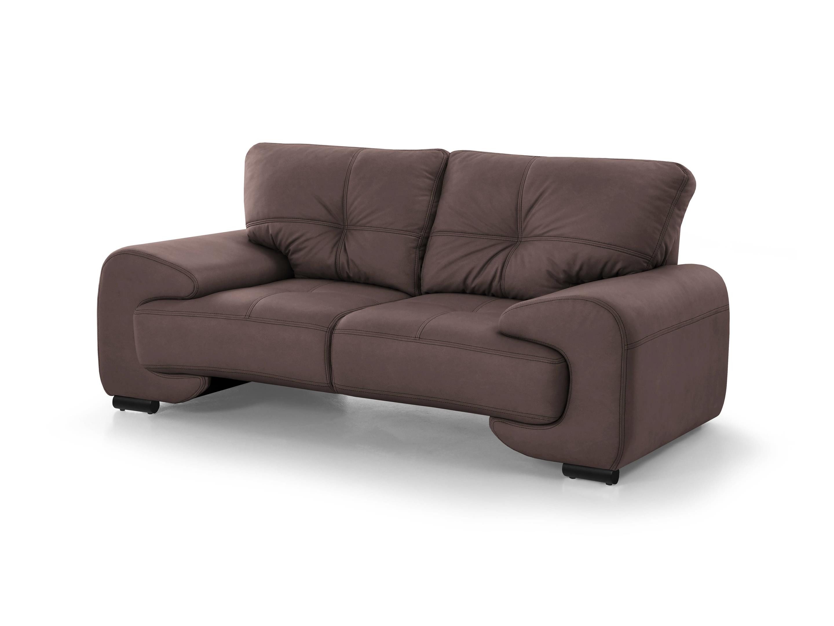 Beautysofa 2-Sitzer Couch OMEGA, Kunstleder, Modern Design