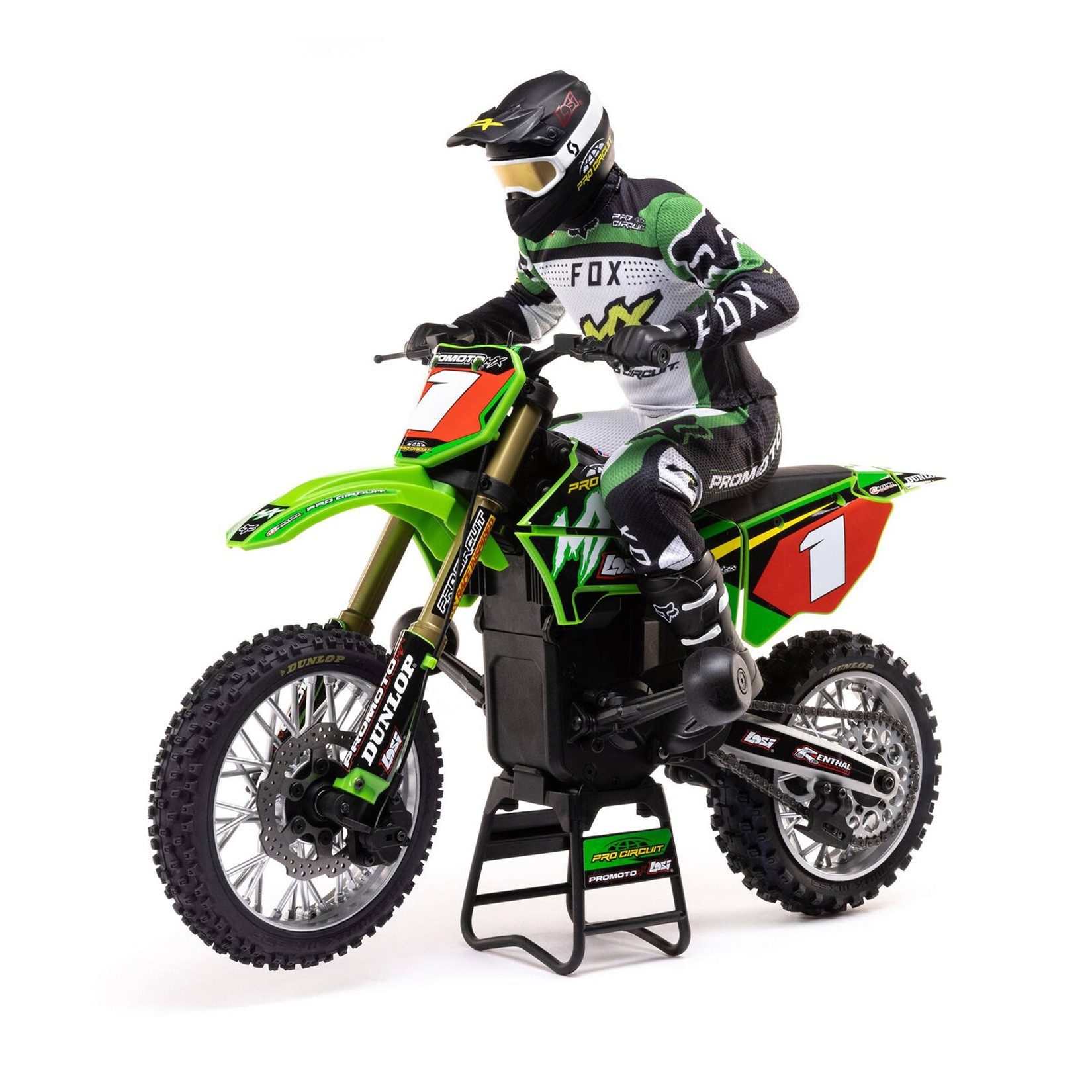 Losi RC-Motorrad Losi Motocross RC Motorrad Promoto MX 1:4 RTR Combo Pro Circuit