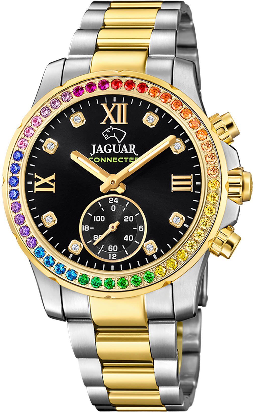 Jaguar Chronograph Connected, J982/5, Armbanduhr, Damenuhr, Saphirglas, Stoppfunktion, Swiss Made