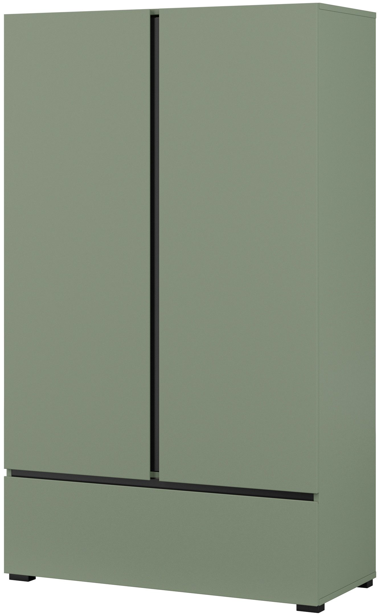 OTTO home Wäscheschrank Cross, moderner griffloser Kleiderschrank Mehrzweckschrank, Drehtürenschrank mit 1 Schublade, 3 Farben verfügbar