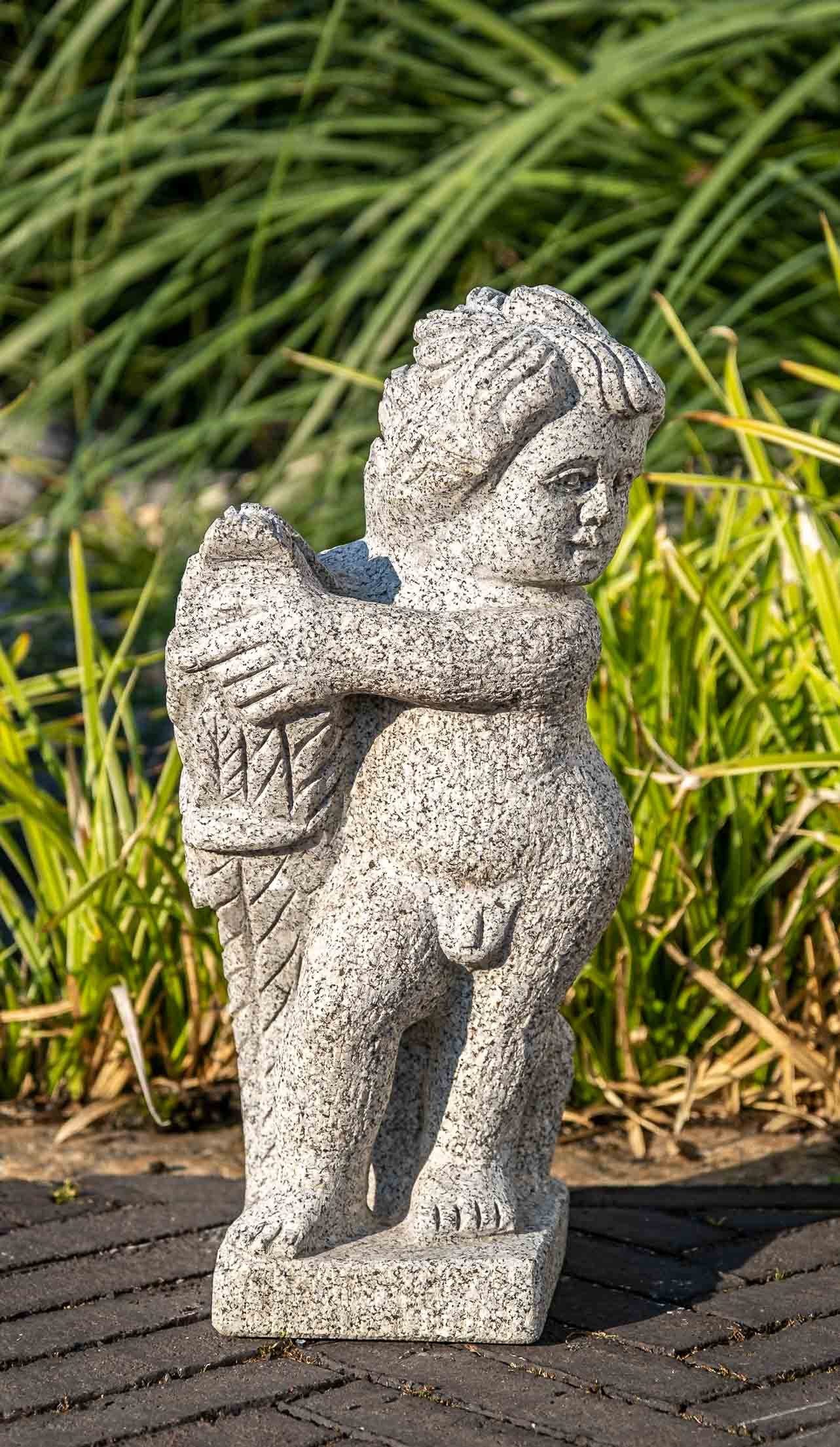 Regen und Frost, Gartenfigur gegen ein IDYL Figur sehr Granit UV-Strahlung. Granit IDYL – – Naturprodukt – Engel, witterungsbeständig robust