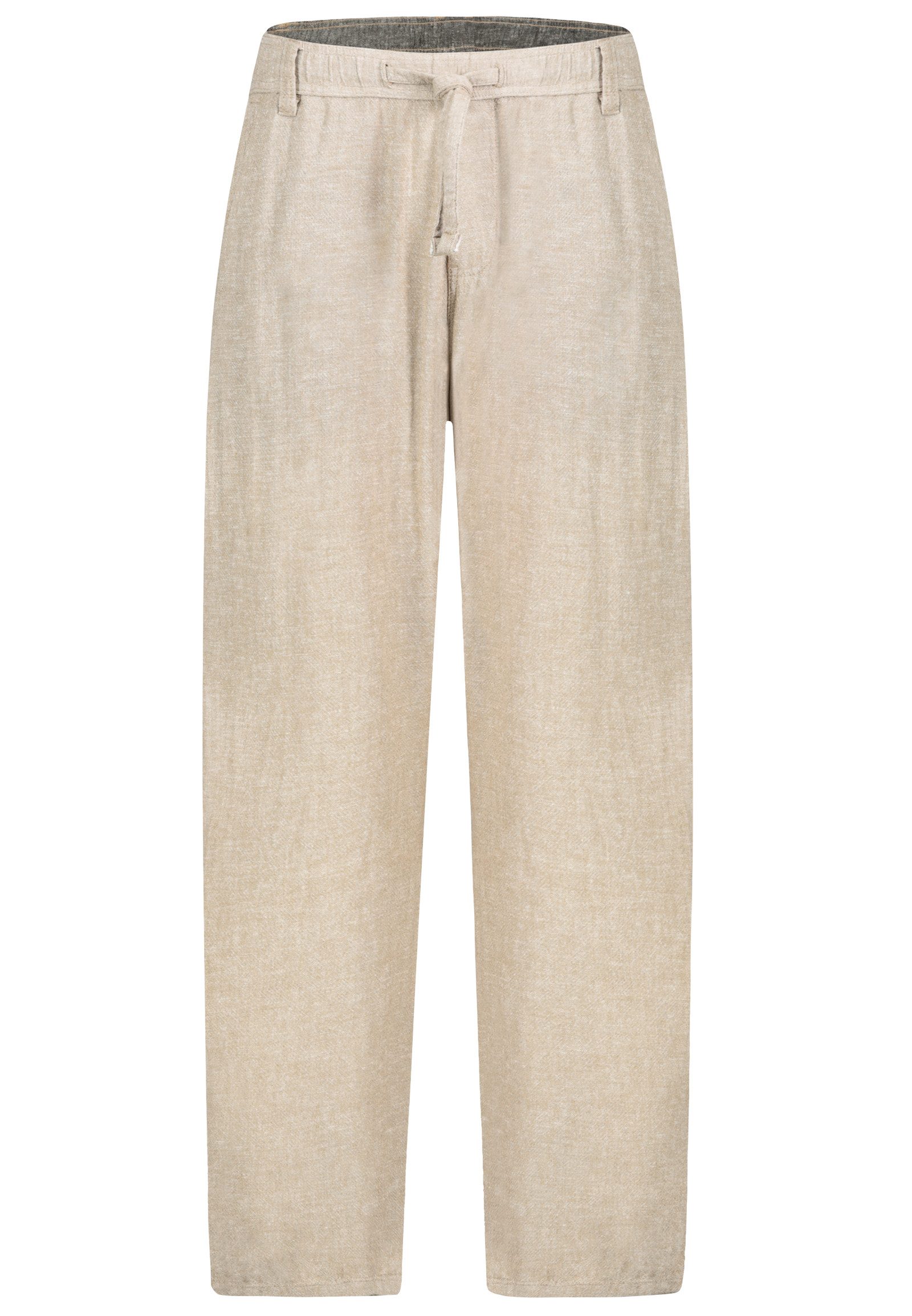 Eight2Nine Stoffhose Herren Hose aus Viskose-Leinen-Mix Melange-Optik, bequemer Gummibund