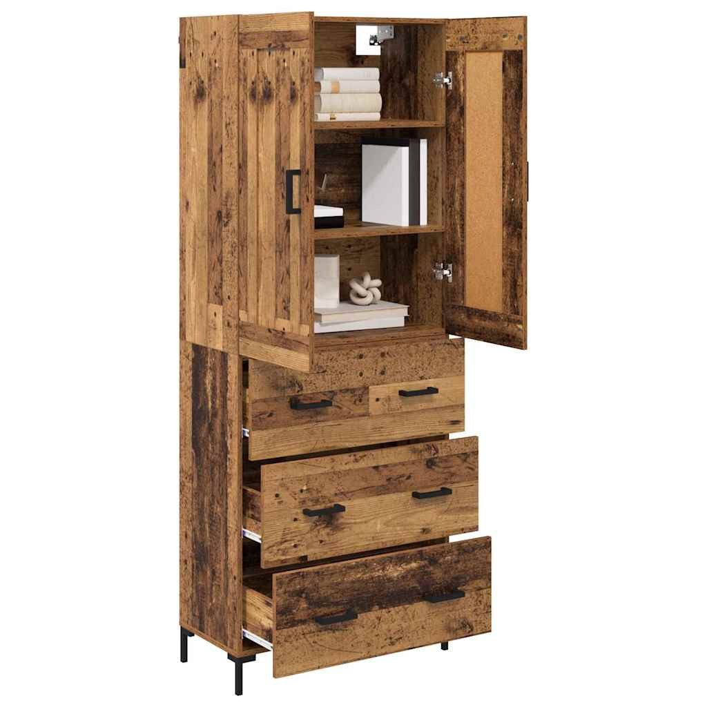vidaXL Highboard Highboard 2 Stk. Altholz 69,5 x 34 x 180 cm Holzwerkstoff (2 St)