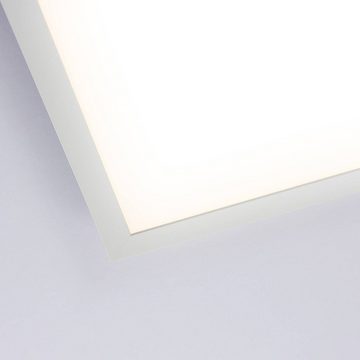 Arcchio LED Panel Tinus, dimmbar, LED-Leuchtmittel fest verbaut, Farbwechsel RGB + weiß, Modern, Kunststoff, Metall, Aluminium, weiß, 2 flammig, inkl.