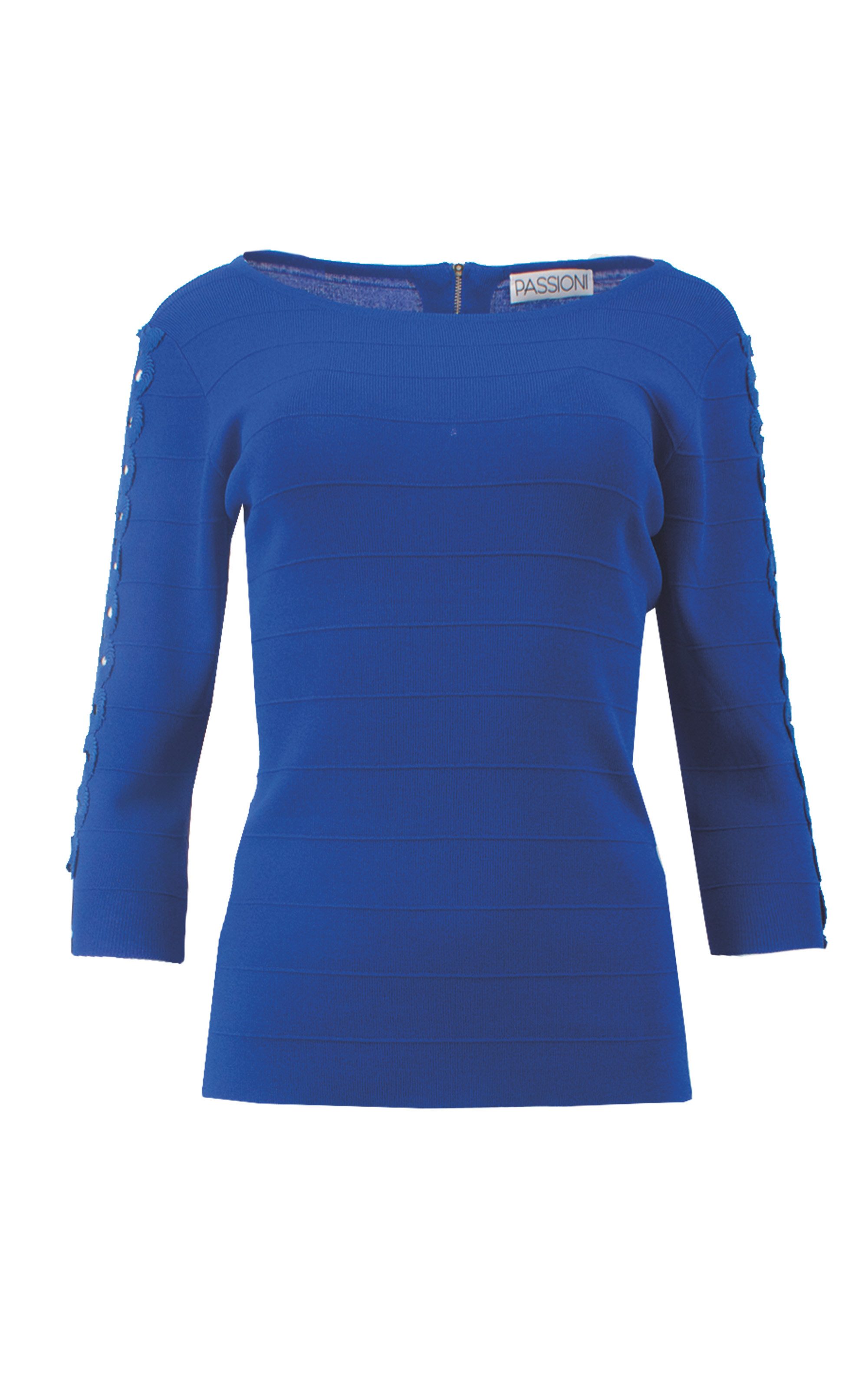 Passioni Kurzarmpullover mit Steinen günstig online kaufen