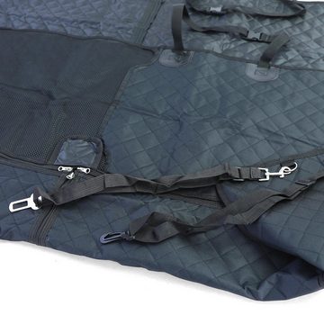 RAMROXX Tierdecke Schutzmatte Schonbezug Schwarz für Auto PKW Rücksitzbank universell