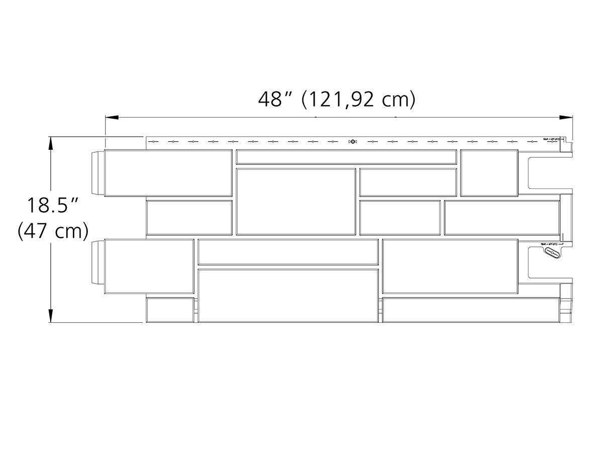 NOVIK Verkleidungspaneel NovikStone PHC Platte 122x47cm 9 St. 4,65qm Bruchstein grau, BxL: 47,00x121,92 cm, 0,52 qm, (Karton mit 9 Platten, 4,27 qm) Wandverkleidung mit 3-D-Effekt, problemlose Montage, Natursteinoptik
