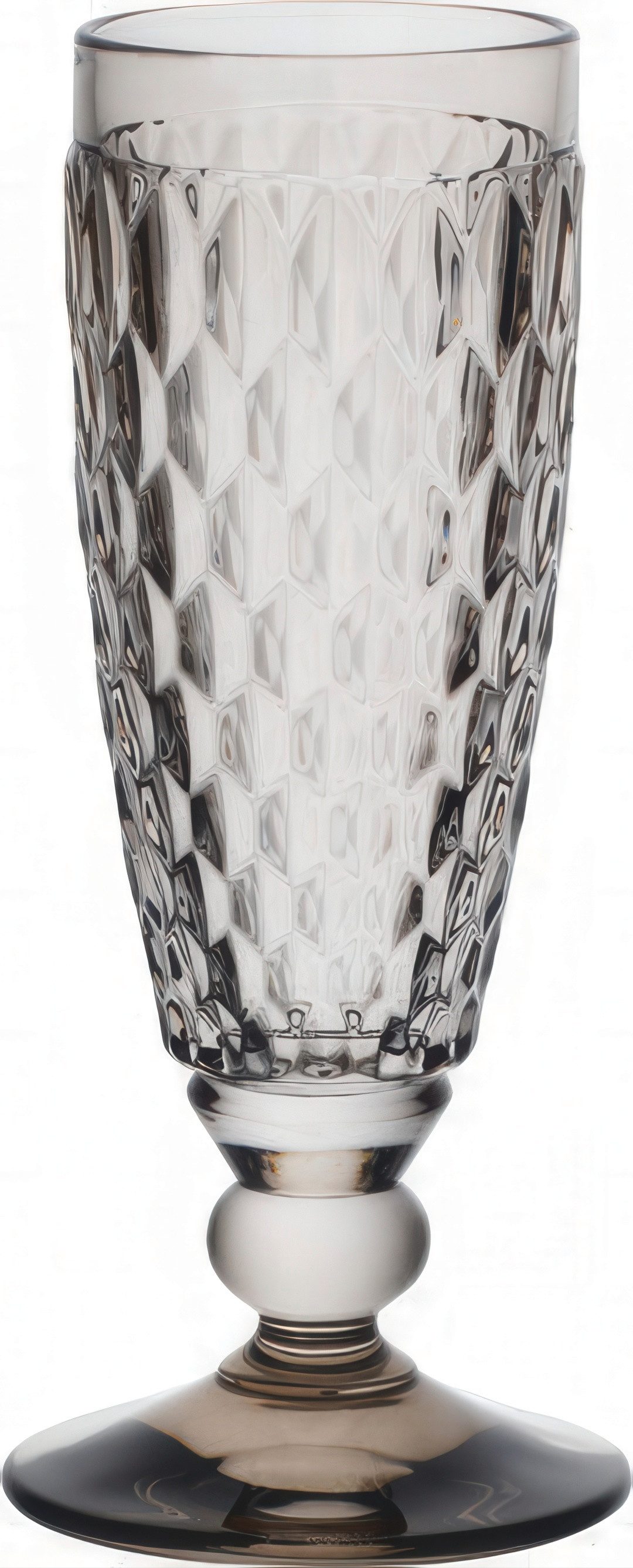 Villeroy & Boch Sektglas Boston Coloured, Kristallglas, Spülmaschinengeeignet, Grau, Motiv: Boston