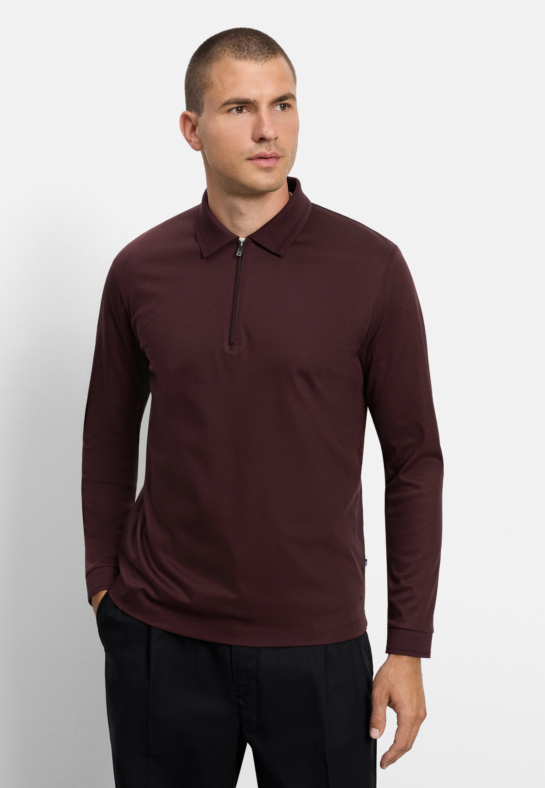Poloshirt OLYMP Casual Wirk, Polo langarm