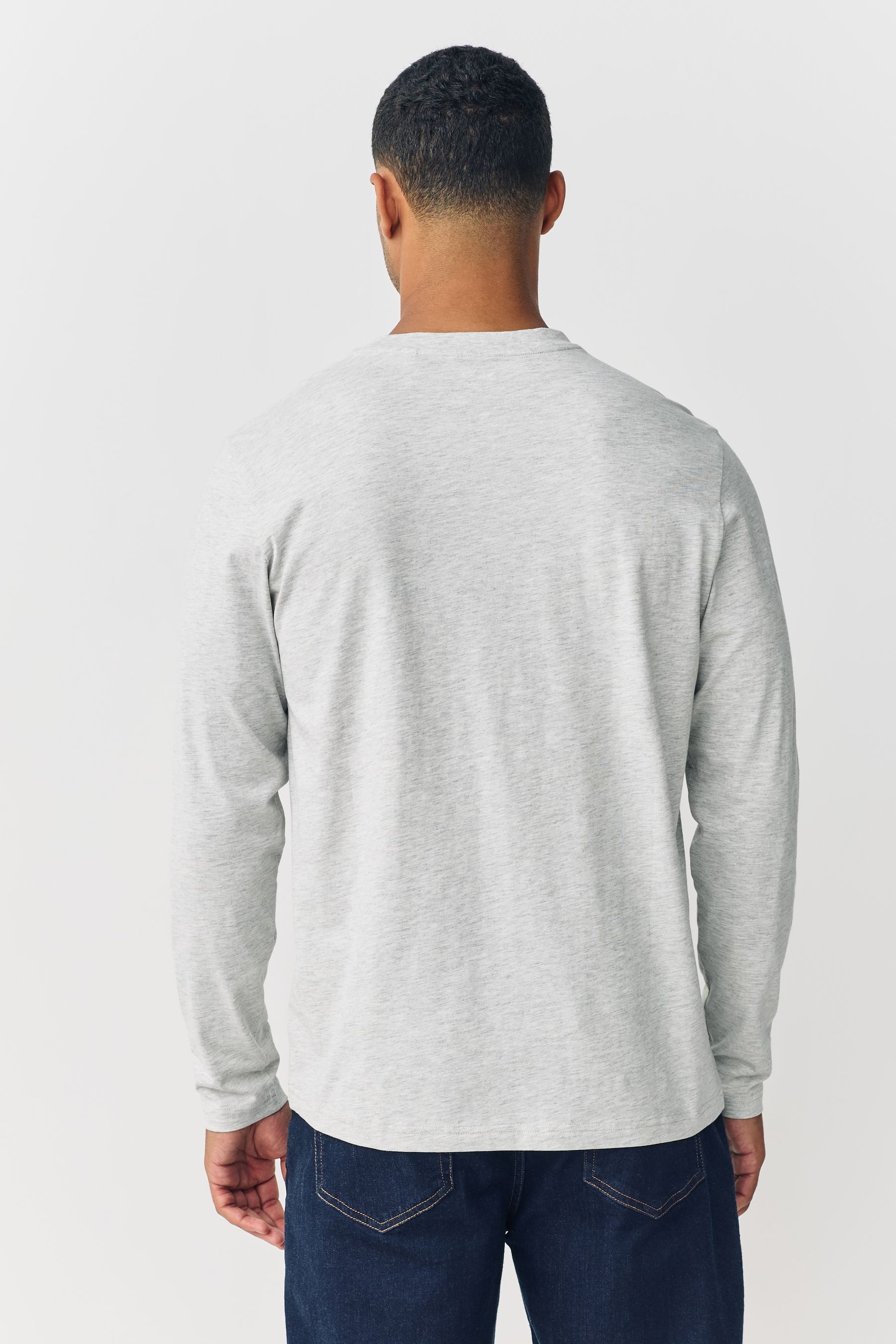 Next Langarmshirt Rundhalsshirt – Regular Fit günstig online kaufen