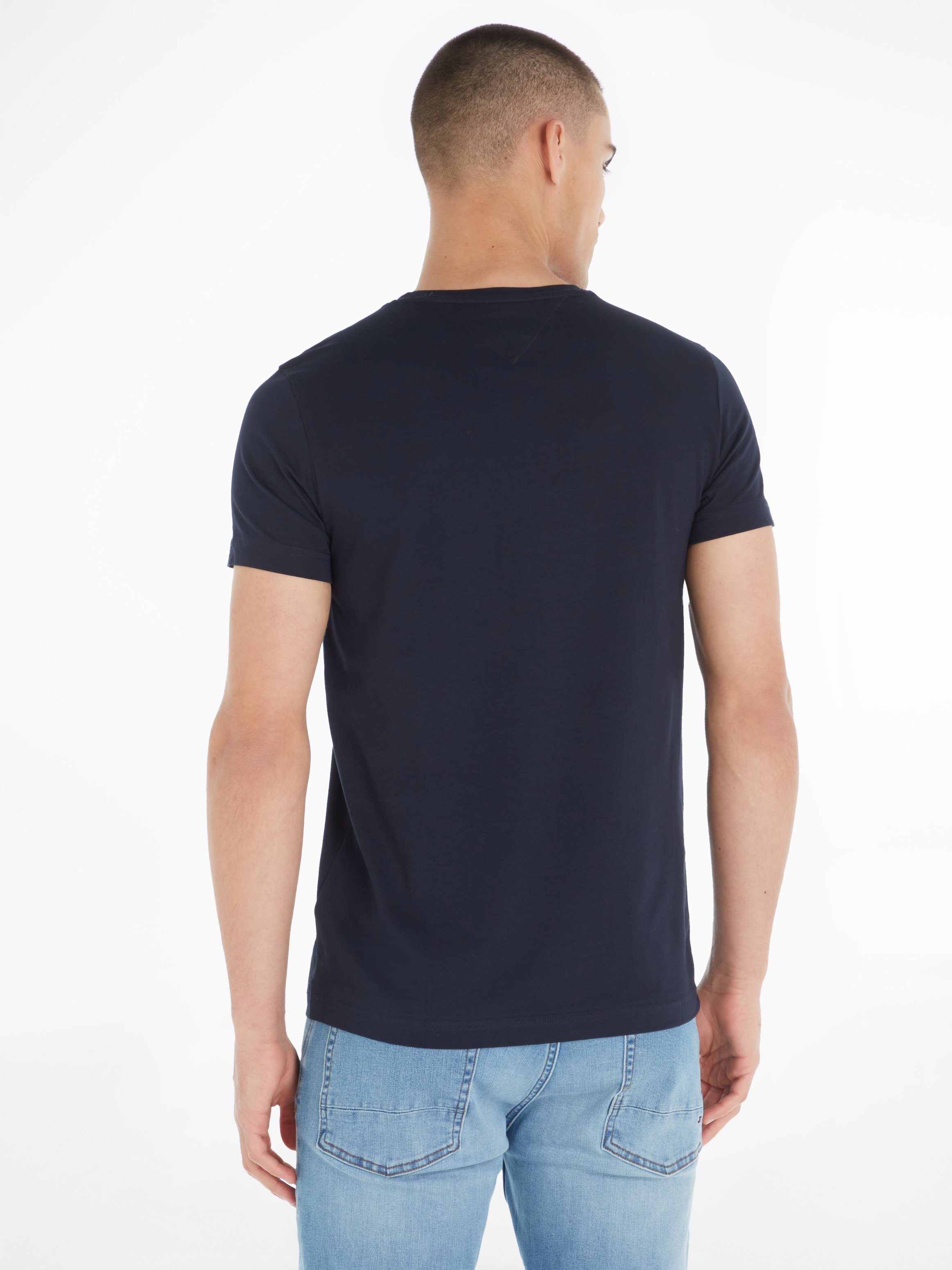 Hilfiger Stretch navy RH T-Shirt T-Shirt Tommy Slim