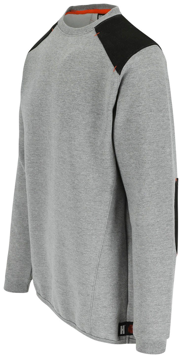 Rippstrick Sweater Rückenteil grau - Artemis Herock weiches Tragegefühl Rundhalspullover - Langes Kragen