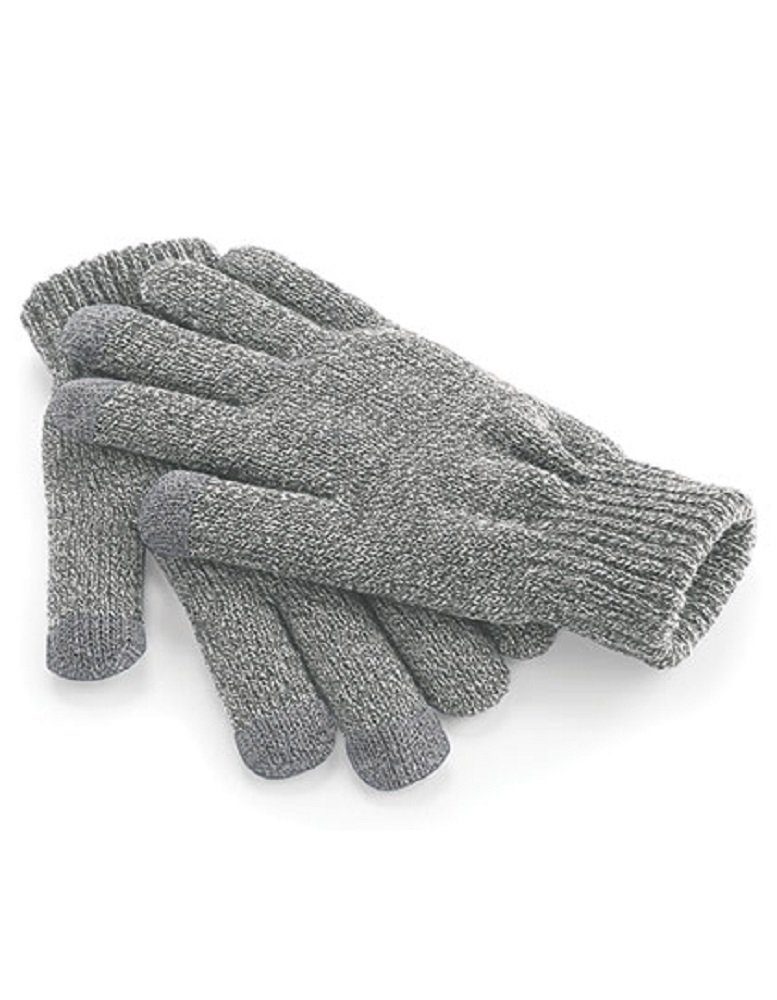 Beechfield® Strickhandschuhe Damen Winter Handschuhe / Strickhandschuhe / Winterhandschuhe Gr. S/M - L/XL - Touch-Finger Grau | Strickhandschuhe
