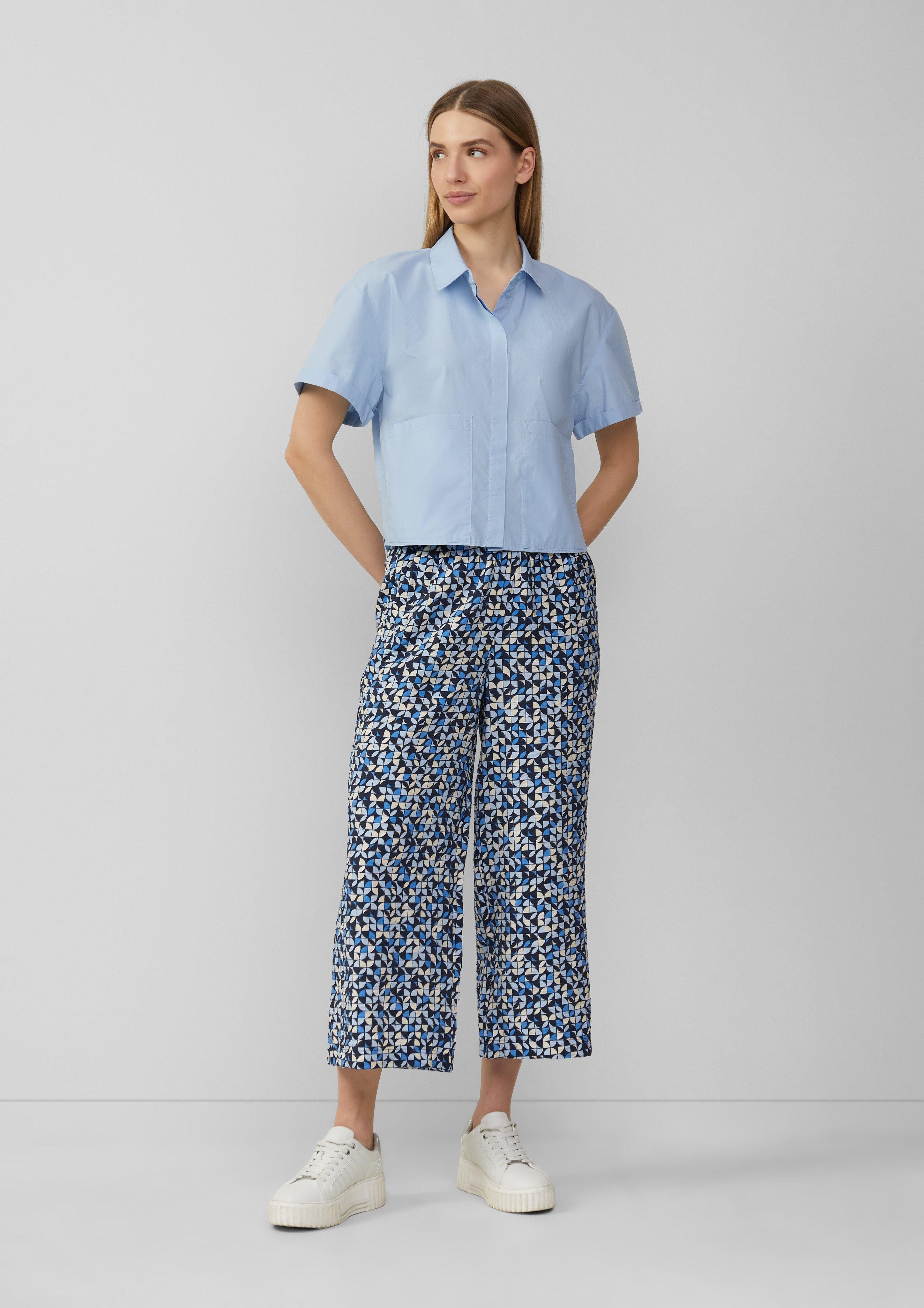 s.Oliver Culotte - Strukturierte Culotte in Relaxed Fit günstig online kaufen