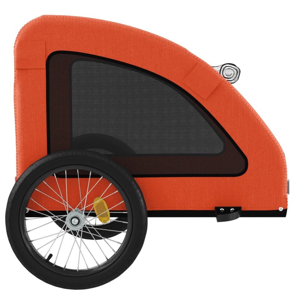 vidaXL Bicycle Dog Trailer 45 kg Bicycle Trailer for Dogs Orange Oxford Fabric and Iron