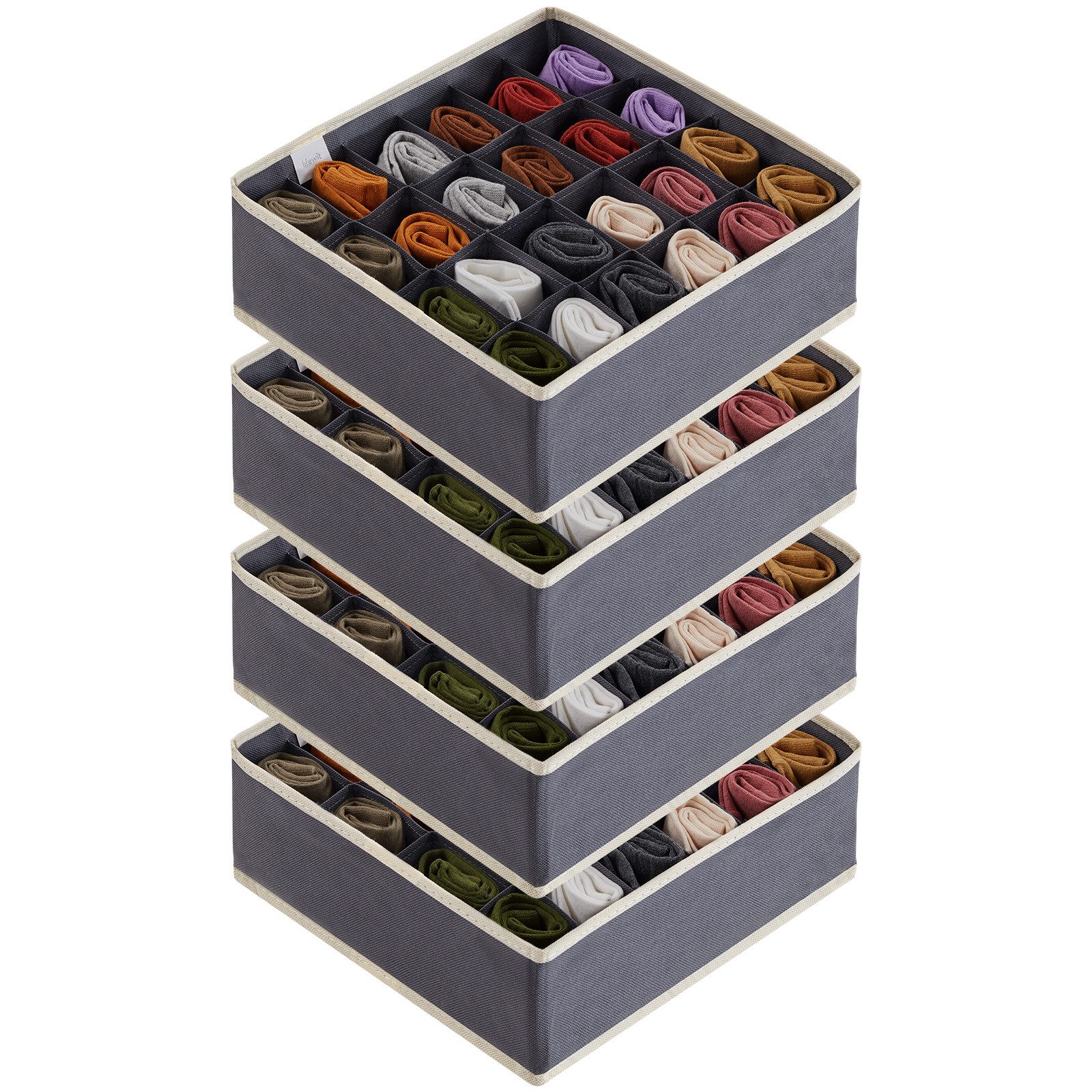 Lifewit Aufbewahrungsdose Socken Unterwäsche Schubladen Organizer,24 günstig online kaufen