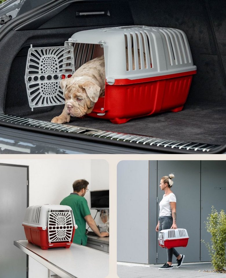 Thumbnail - lionto Tiertransportbox lionto Transportbox für Tiere aus recyceltem Kunststoff, verschiedene, 48 cm x 31,5 cm x 33 cm, ...