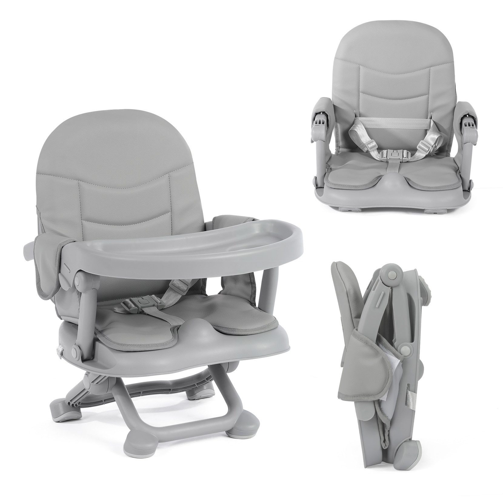 OUNUO Kinderstuhl Sitzerhöhung Baby Tragbar Stuhl Booster Sitz mit Tablett günstig online kaufen