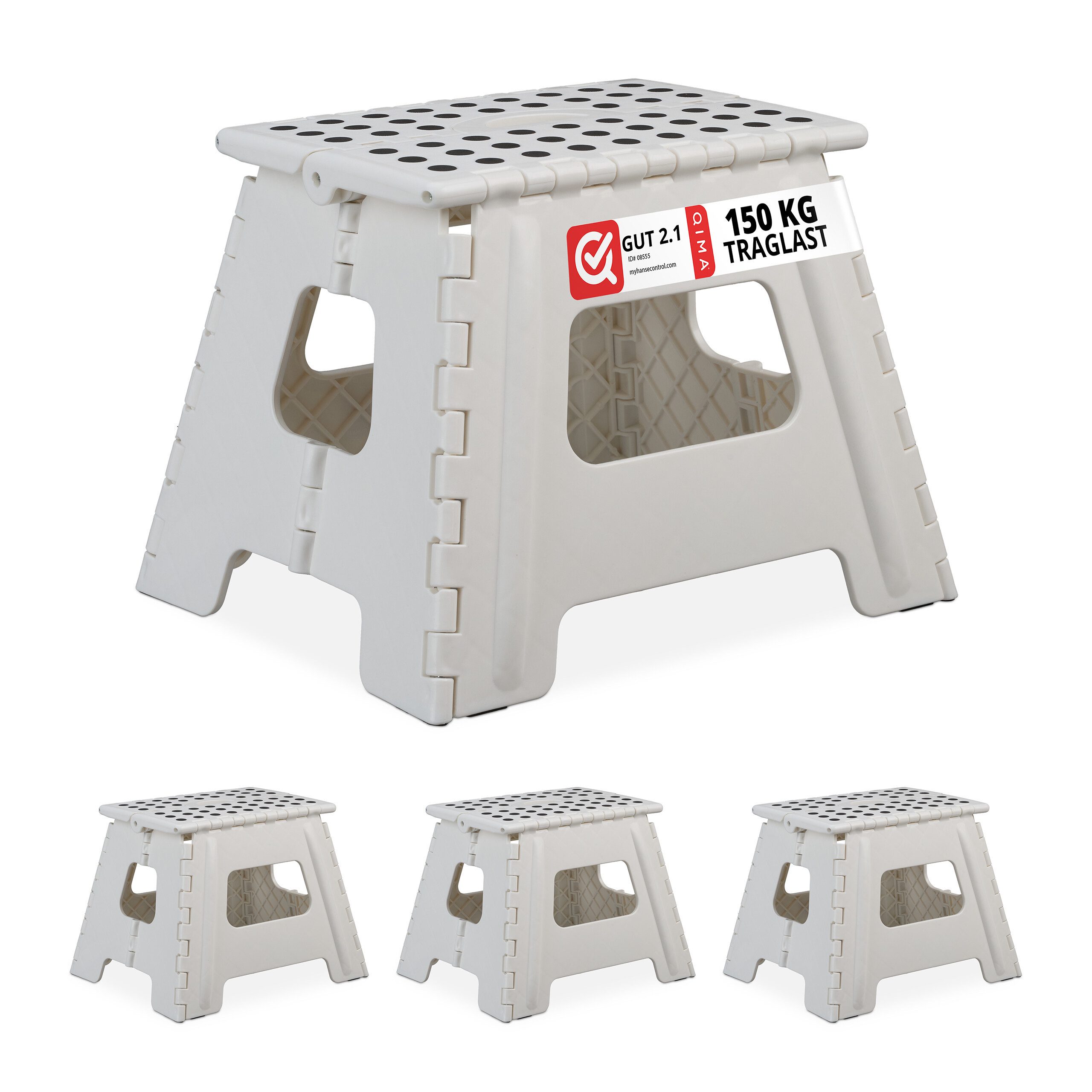 Sitzhocker Klapphocker faltbar L weiß 4er Set