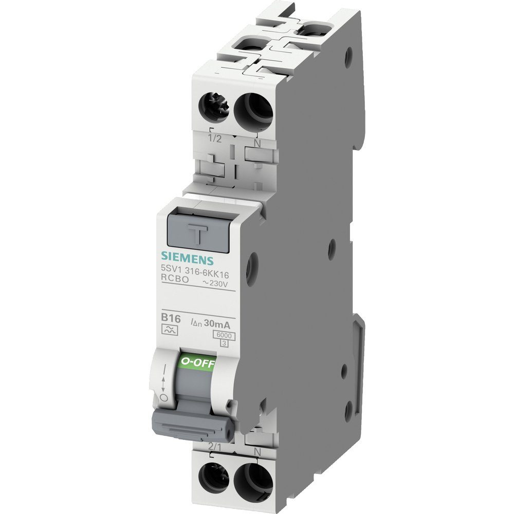 Schalter Siemens 5SV13167KK06 FI-Schutzschalter/Leitungsschutzschalter 2poli