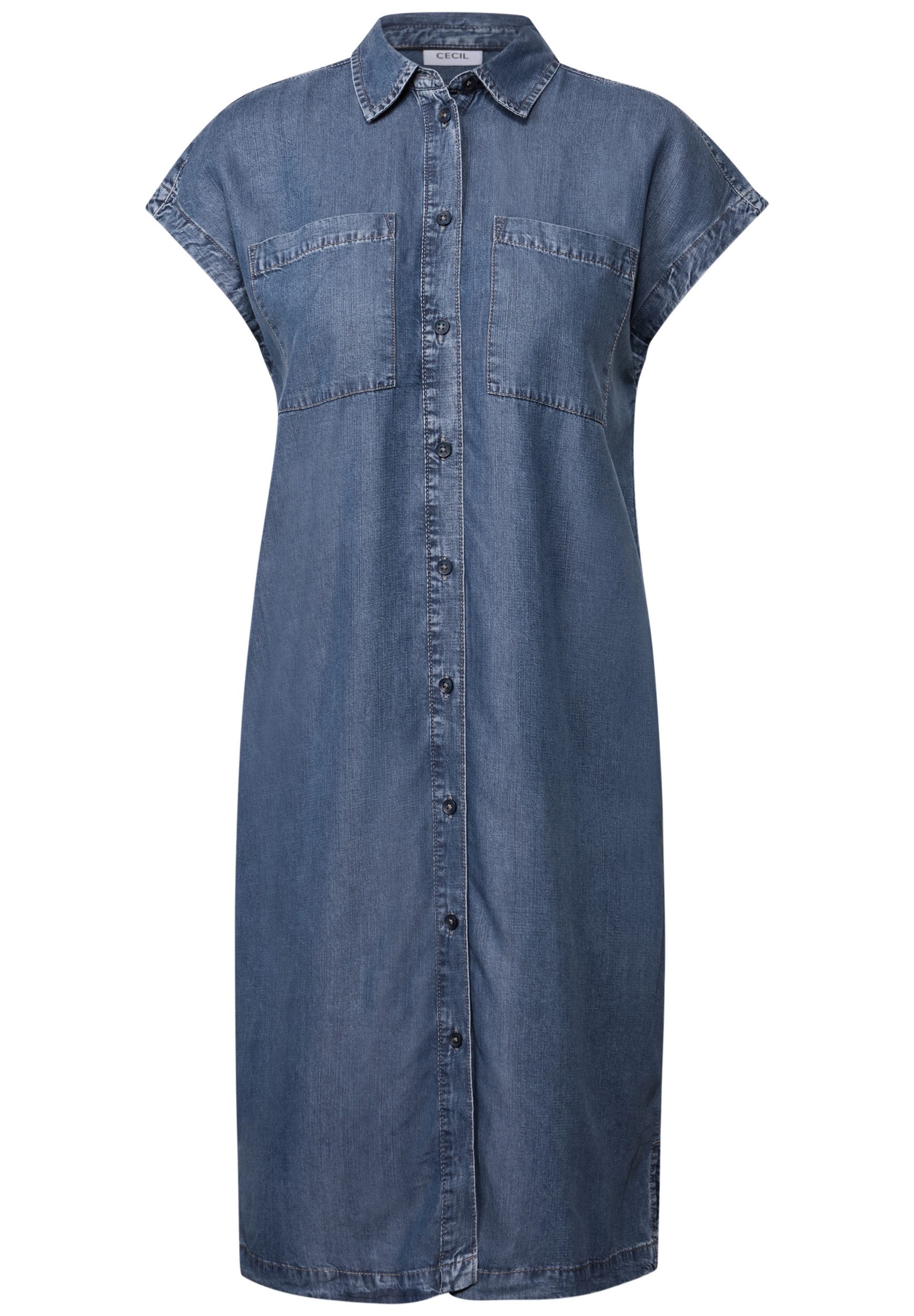 CECIL A-Linien-Kleid Denim Look Lyocell Dress günstig online kaufen