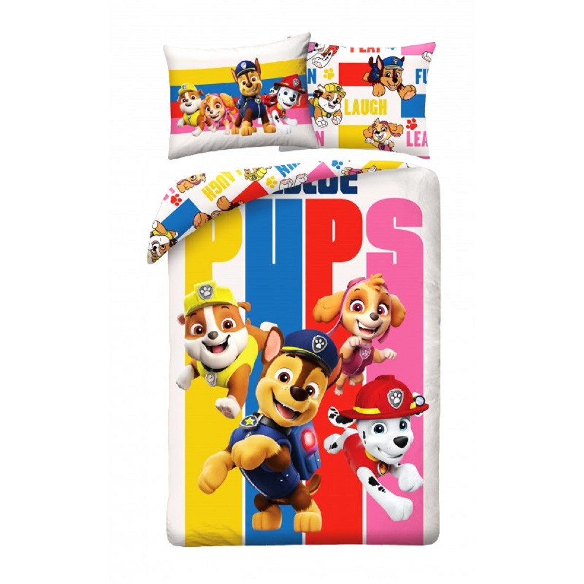 PAW PATROL Bettwäsche Set Baumwolle Bettdeckenbezug 140 × 200 cm mit 70 × 90 cm Kissenbezug, 2 teilig