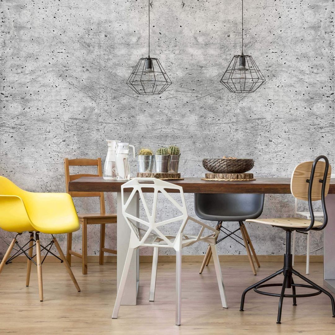 K&L Wall Art Fototapete Große Fototapete Rohbau Beton Optik Papiertapete Zement Tapete, Wohnzimmer Wandbild modern