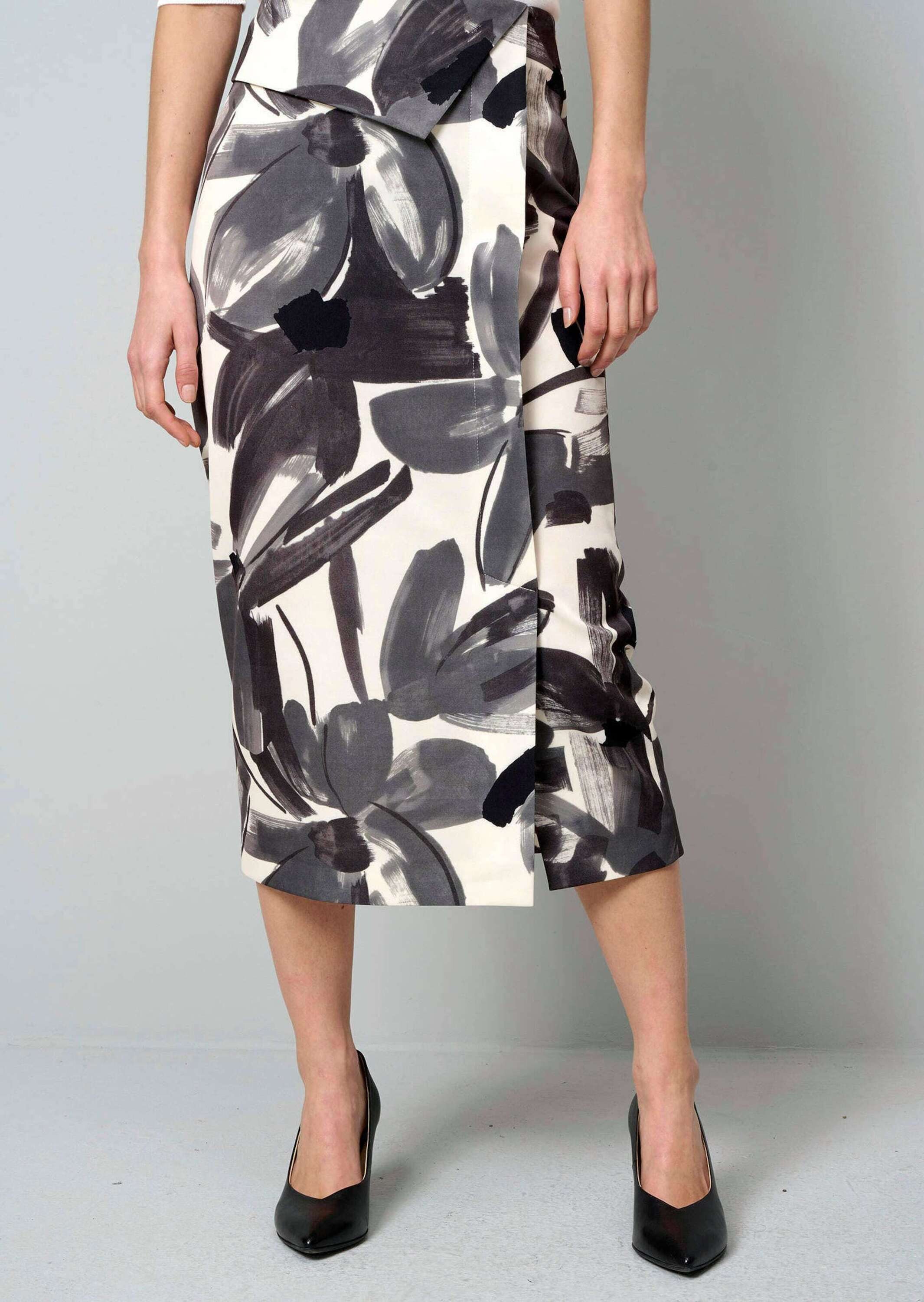 Bleistiftrock Rock mit floralem Print