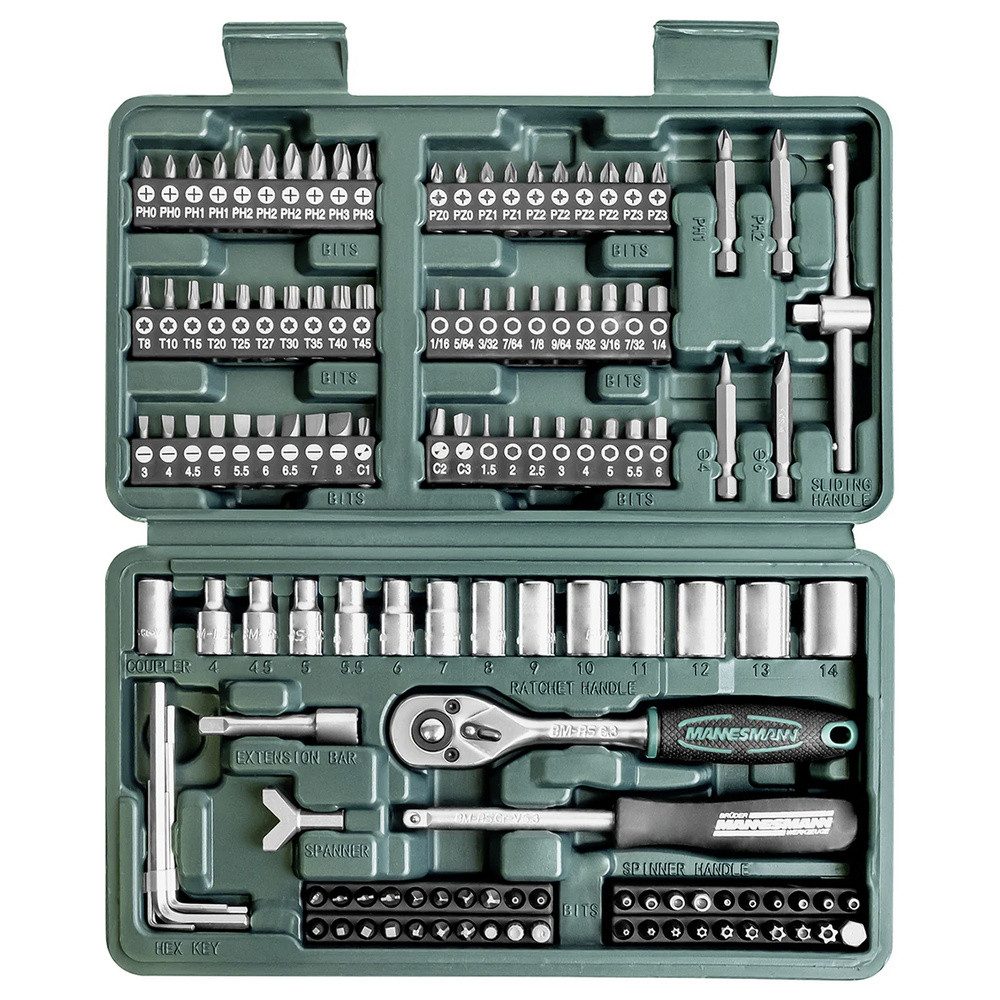 Brüder Mannesmann Werkzeuge Steckschlüssel Brüder Mannesmann Steckschlüsselsatz metrisch 1/4" (6.3 mm) 130teilig – Bild 5 von 5
