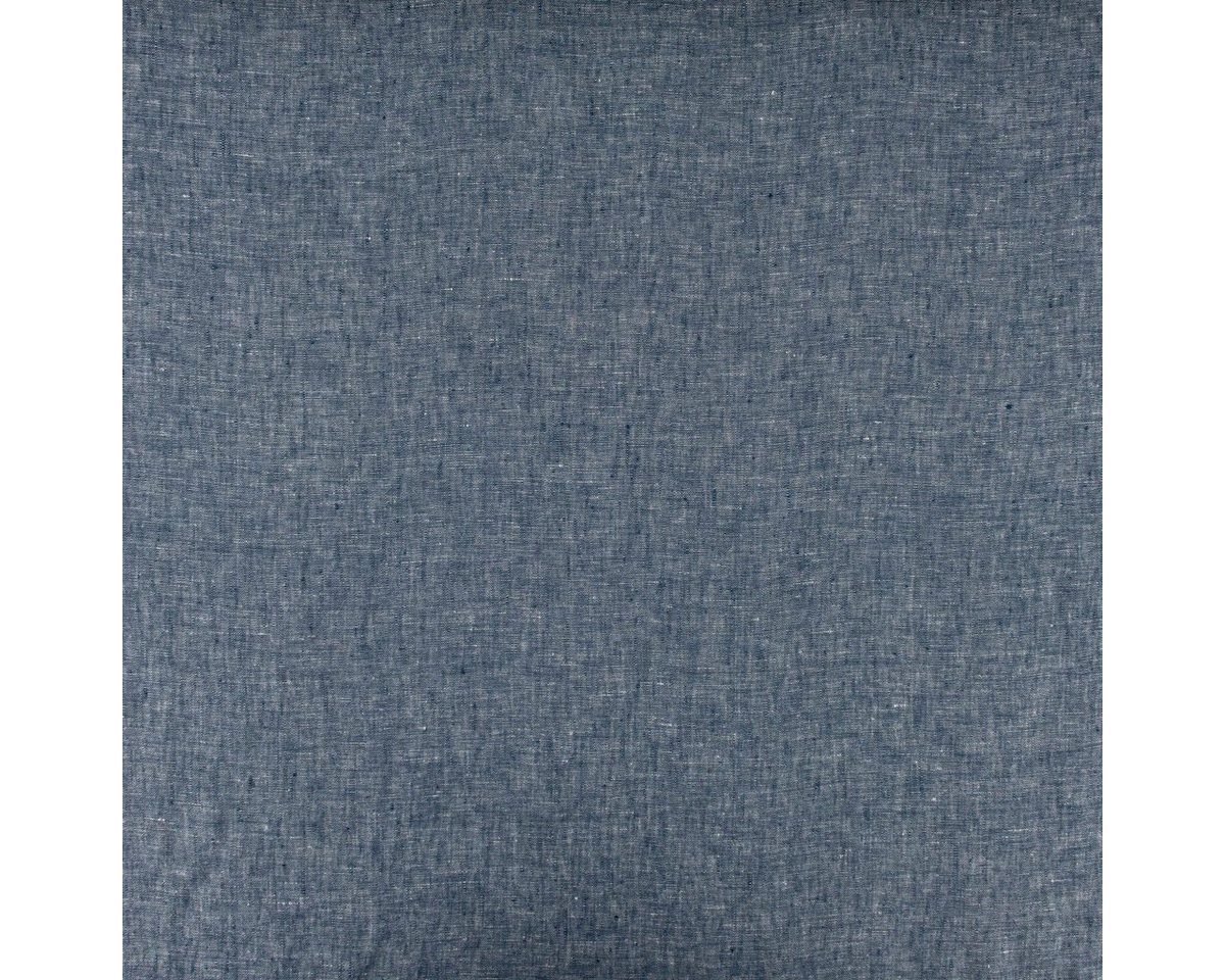Thumbnail - SCHÖNER LEBEN. Stoff Leinenstoff Reinleinen 100% Linnen Georgio uni jeansblau meliert 1,37m, allergikergeeignet