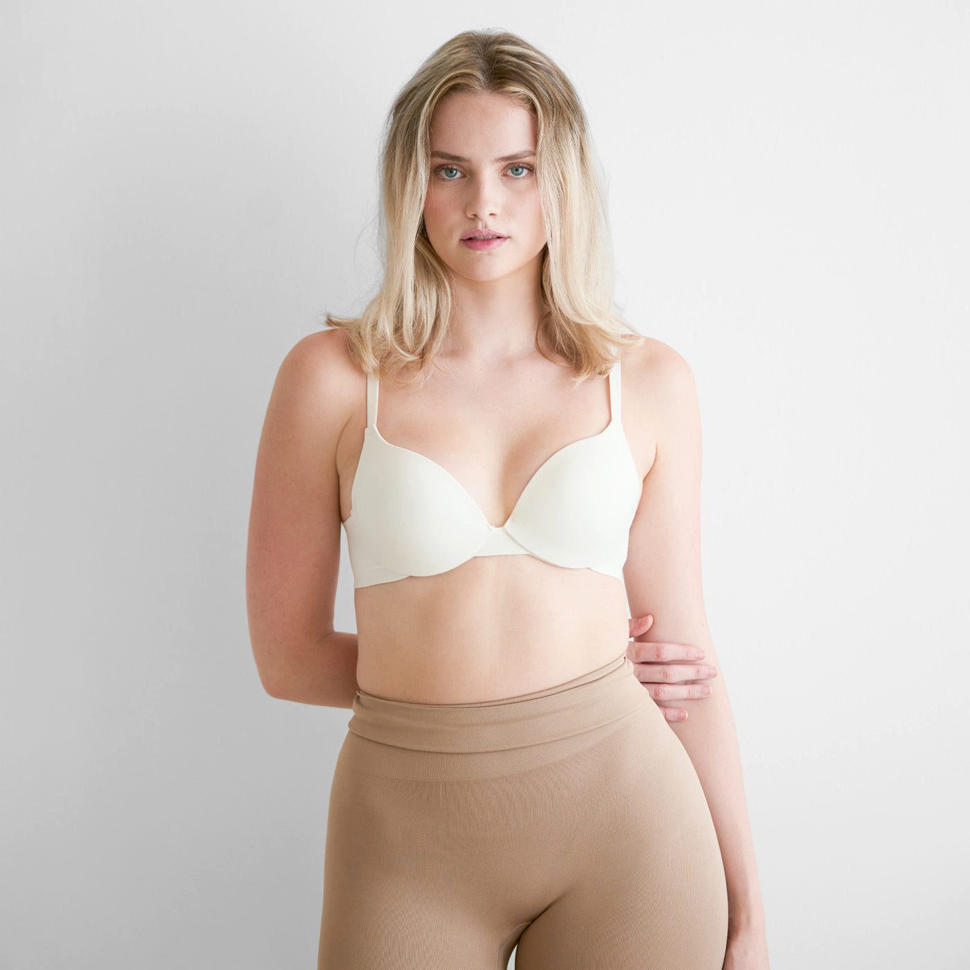 Creamy Fabrics Soft-BH Vorgeformter Push-up-Bügel-BH-Weiß-80D (1-tlg) günstig online kaufen
