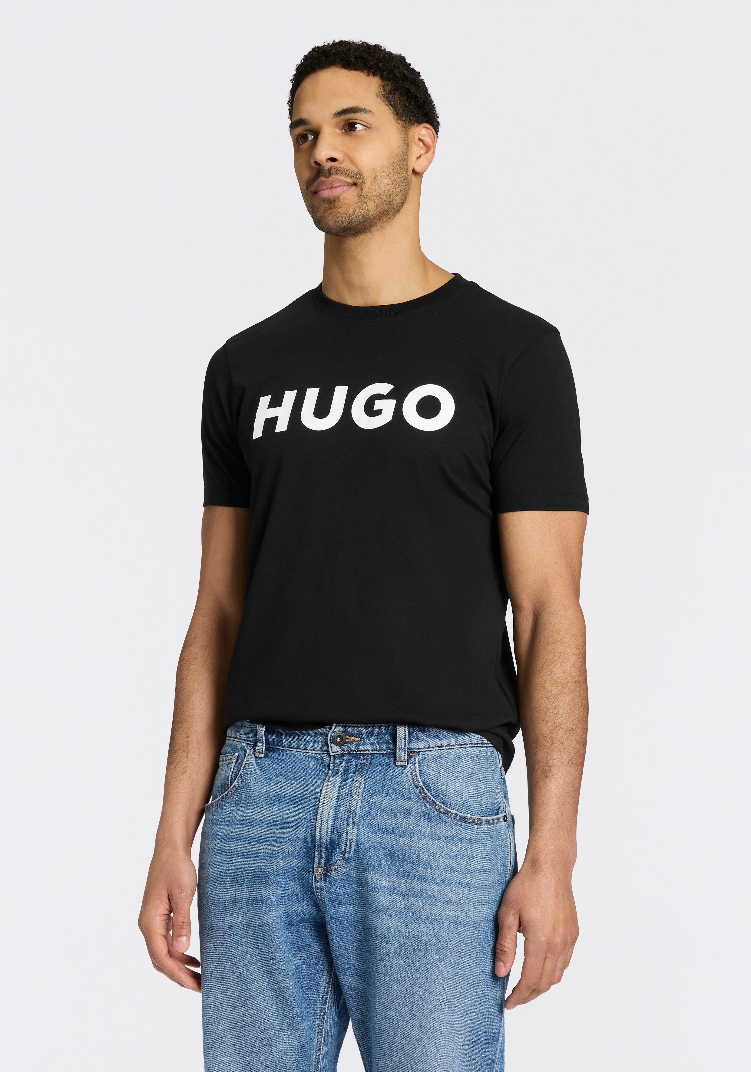 HUGO T-Shirt Dulivio Rundhalsausschnitt, Regular Fit, Must have Basic