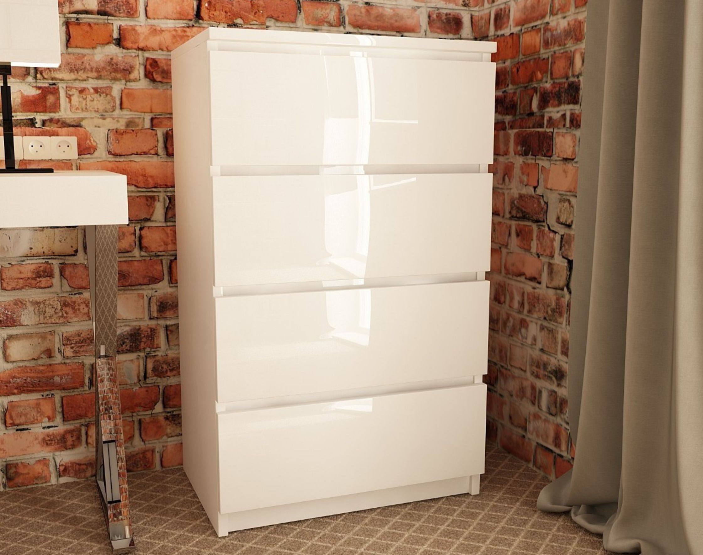 Kommode 60 cm breit Holz Highboard Sideboard für Flur Schlafzimmer Wohnzimmer