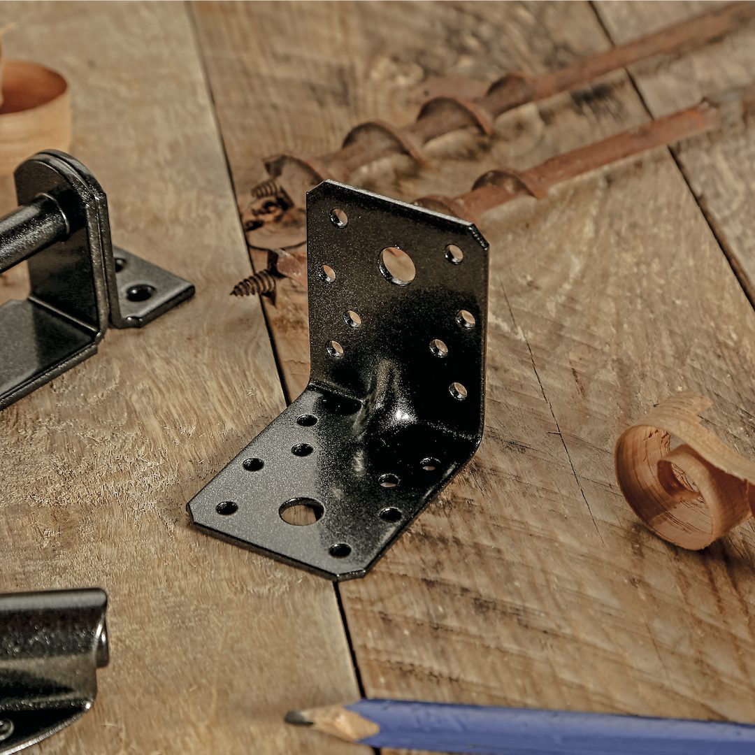 Alberts Holzkonstruktionsbeschlag Schwerlast-Winkelverbinder DURAVIS® 70x70x55 mm, Duplexbeschichtet; mit Sicke