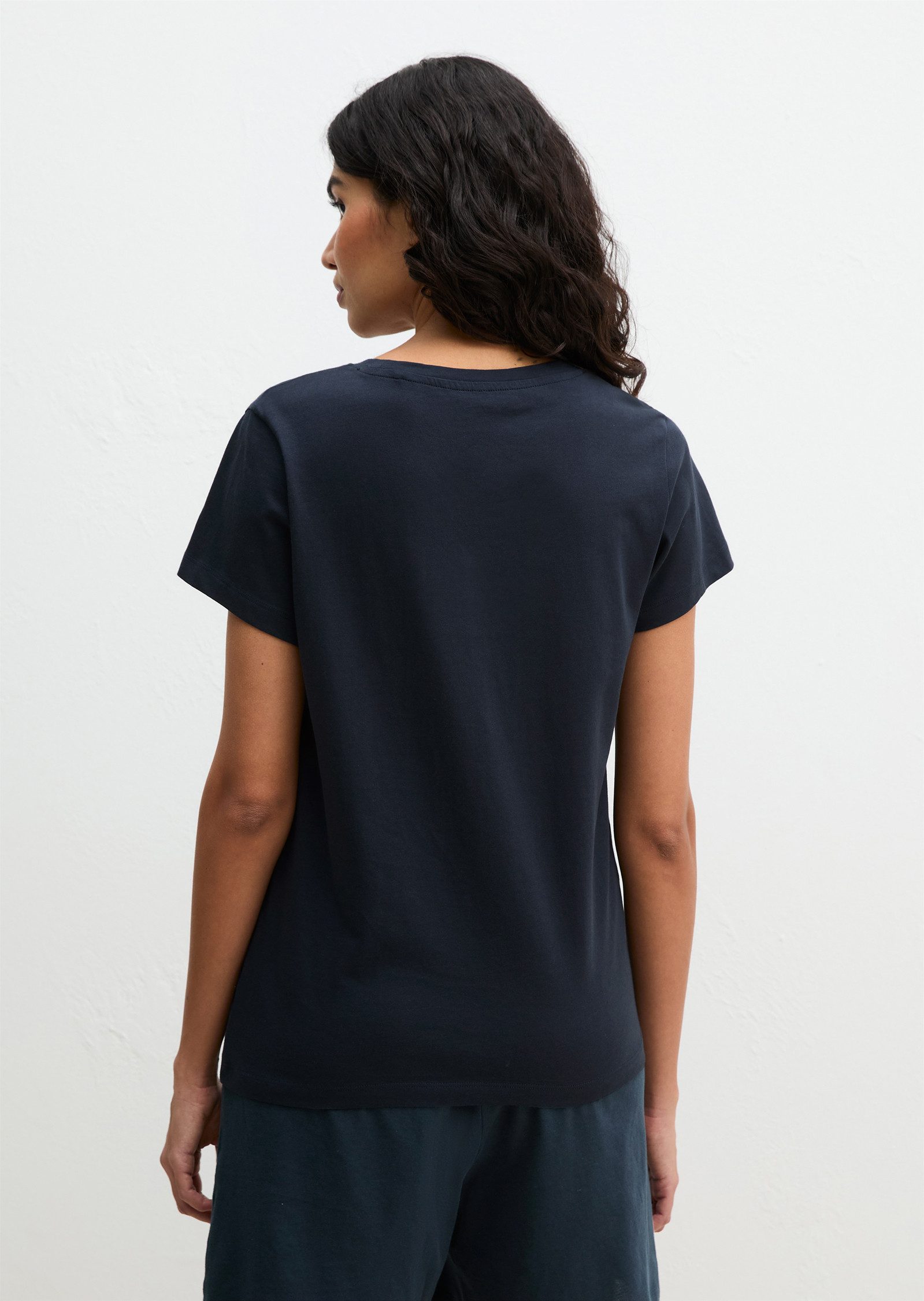 Marc O'Polo Pyjamaoberteil Mix N Match Cotton Top SS mit Rundhalsausschnitt und kurzem Arm
