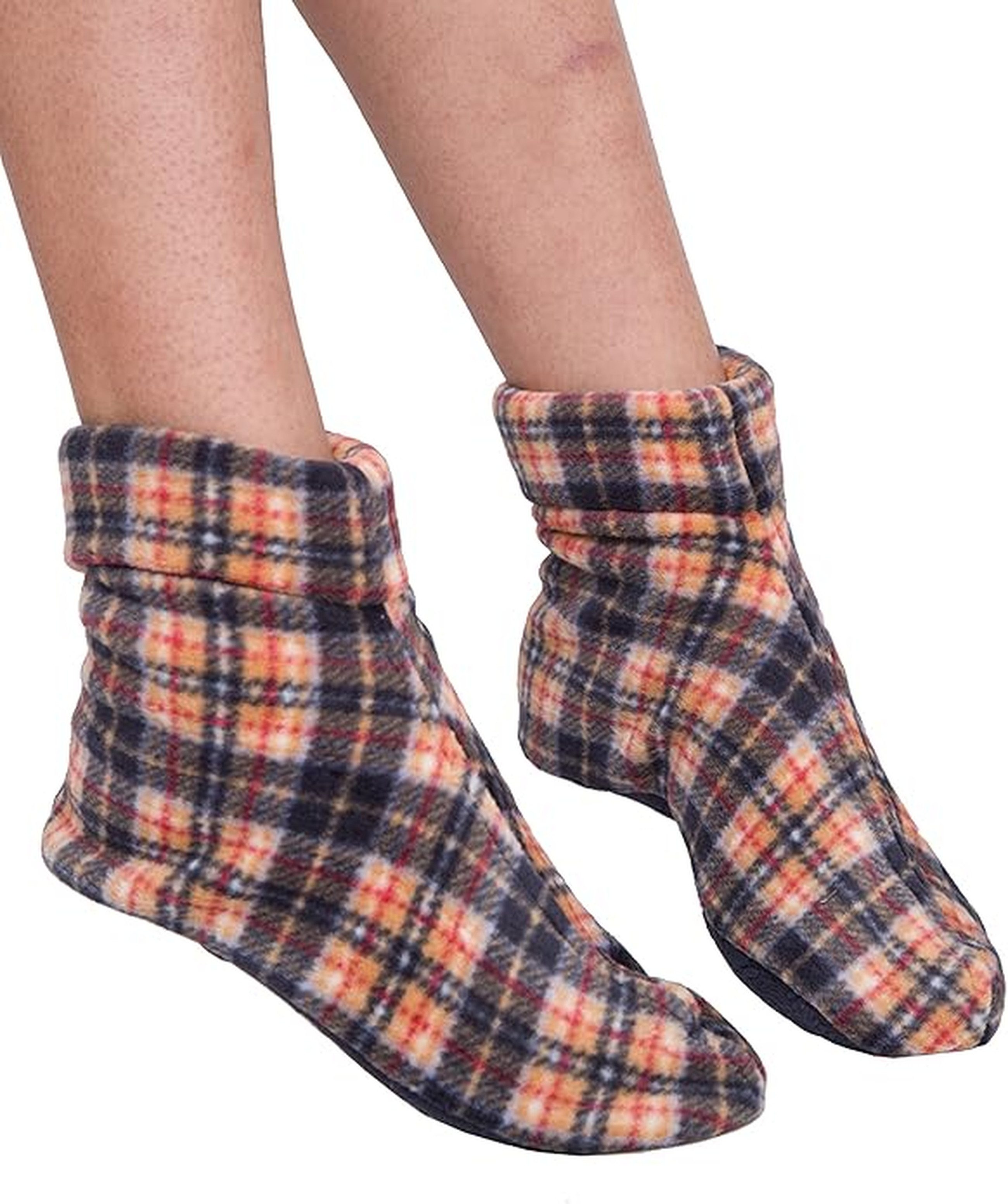 M-Diamant Damen Herren Hausschuh Kuschelsocke Pantoffeln wintersocke Hausstiefel Pantoffel (1 Paar) mit ABS Rutschfester Sohle