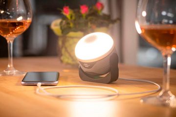 Brennenstuhl LED Gartenleuchte OLI 310 AB, Ein-/Ausschalter, USB-Anschluss mit Ladefunktion, mehrere Helligkeitsstufen, LED fest integriert, Neutralweiß, mit Bluetooth Lautsprecher und USB-Powerbank