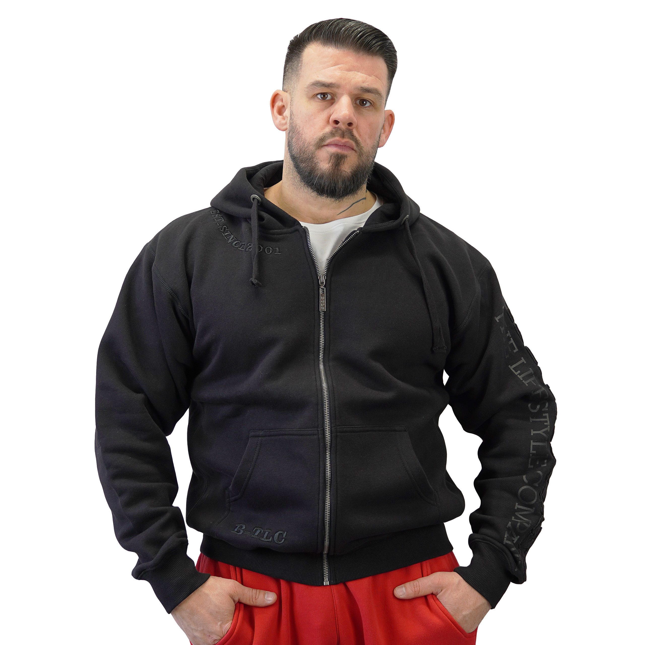 Kapuzensweatjacke Brachial Zip-Hoody "Gym" schwarz/schwarz 2XL