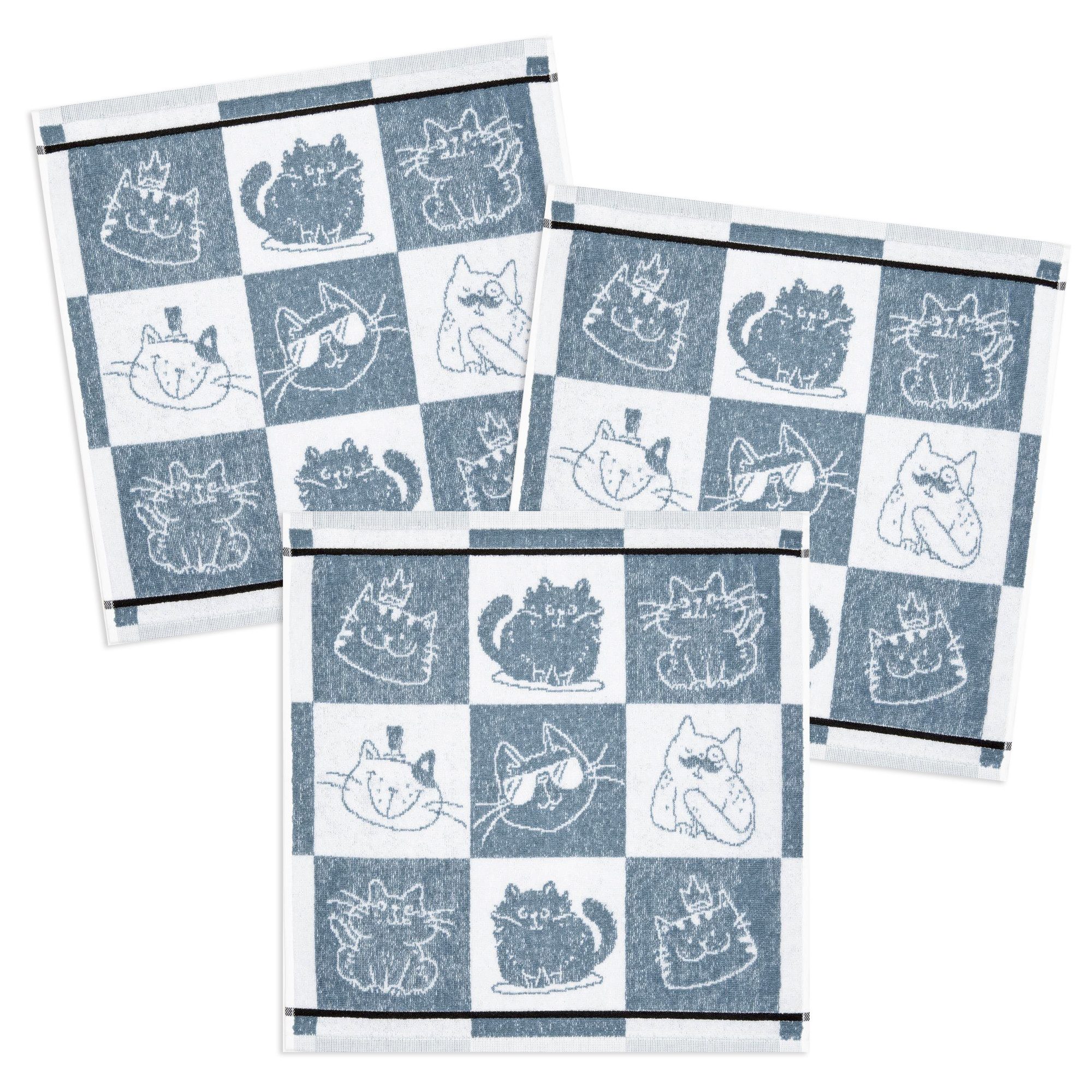 Kracht Geschirrtuch Cool Cat, (Set, 3-tlg., günstig online kaufen