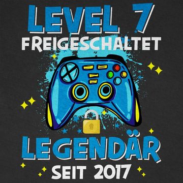 Shirtracer T-Shirt Level 7 freigeschaltet Legendär seit 2017 7. Geburtstag